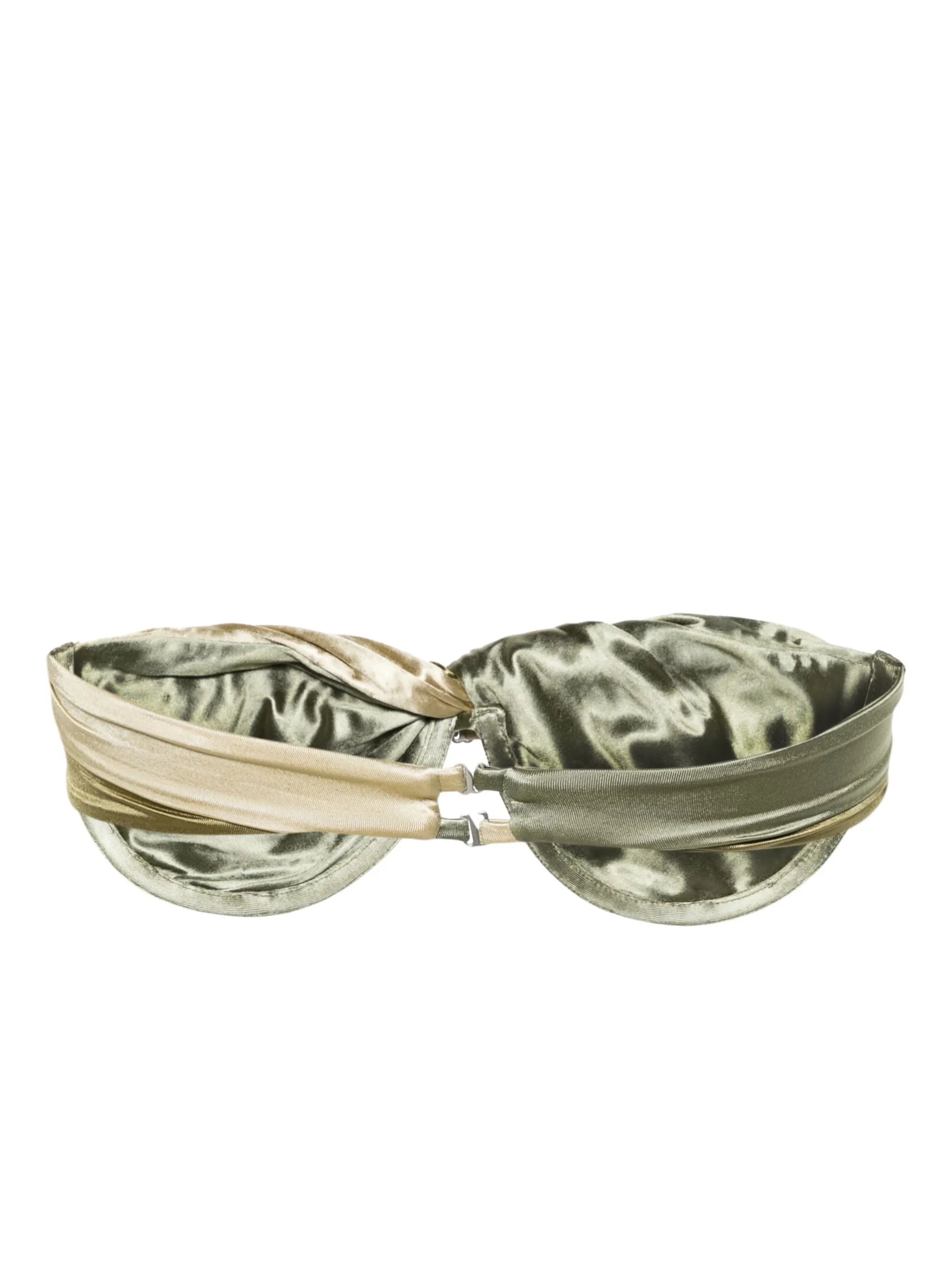 twisted underwired bandeau bikini top