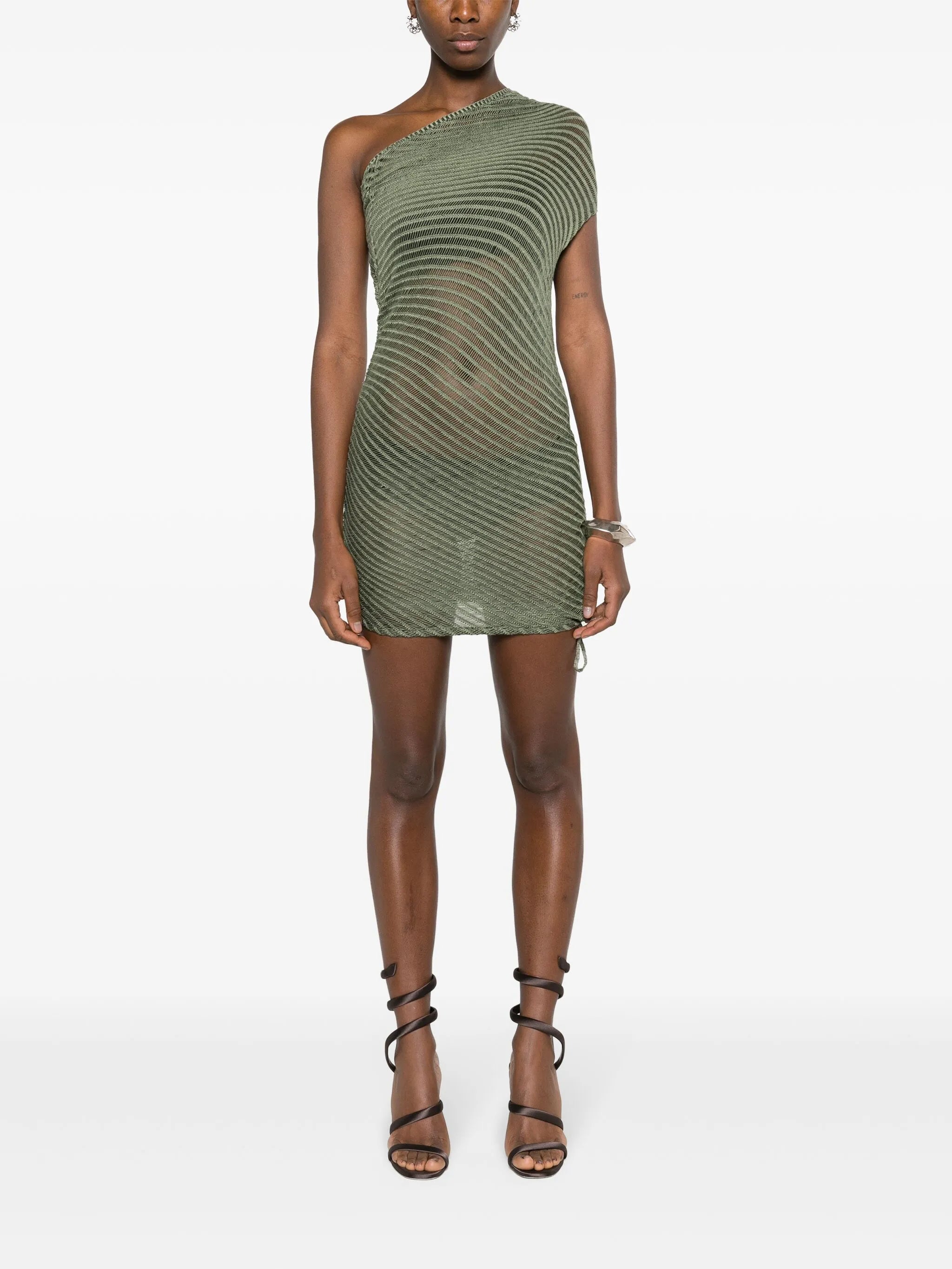 Illusive crochet-knit midi dress