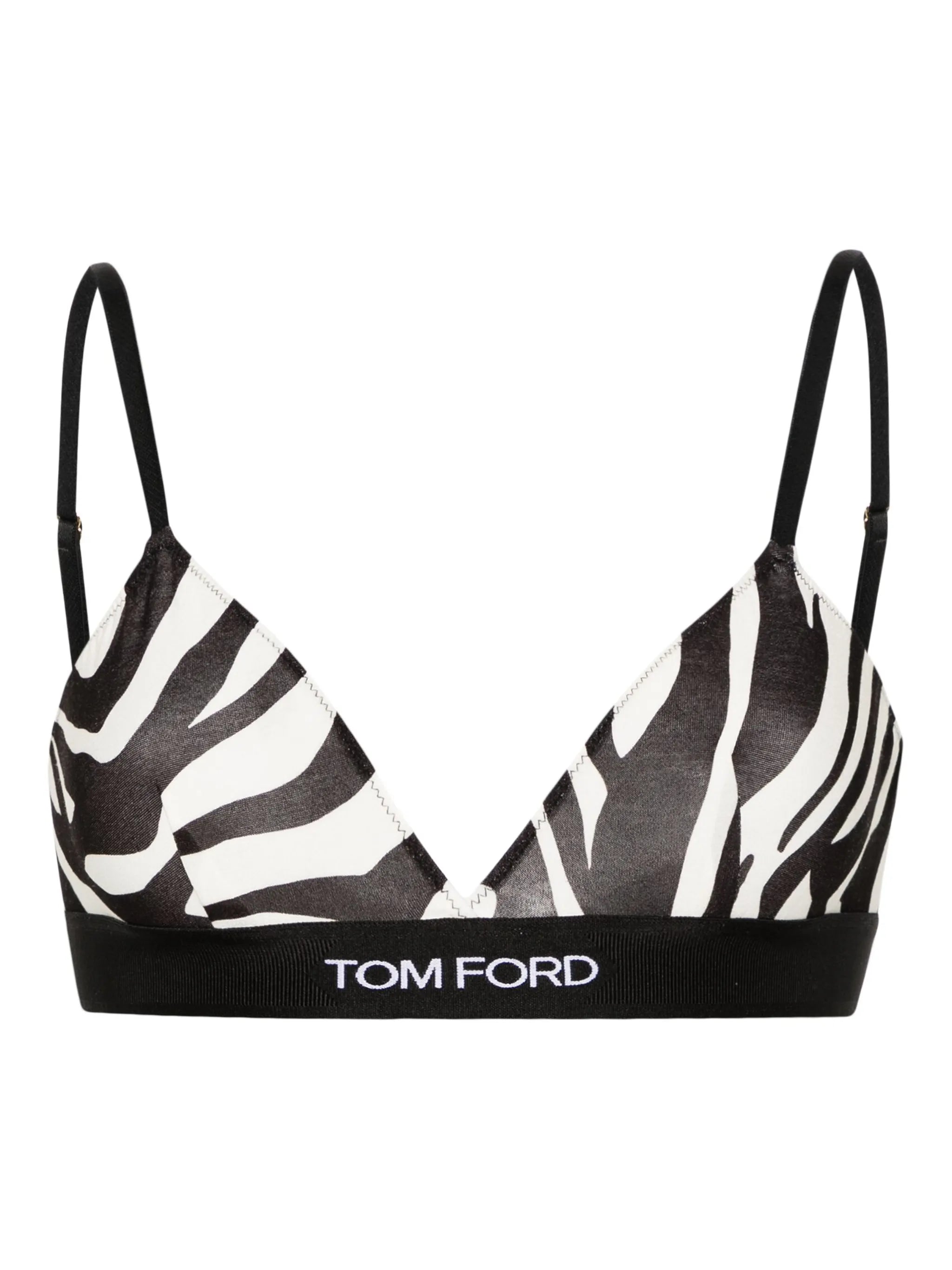 Optical zebra-print bra