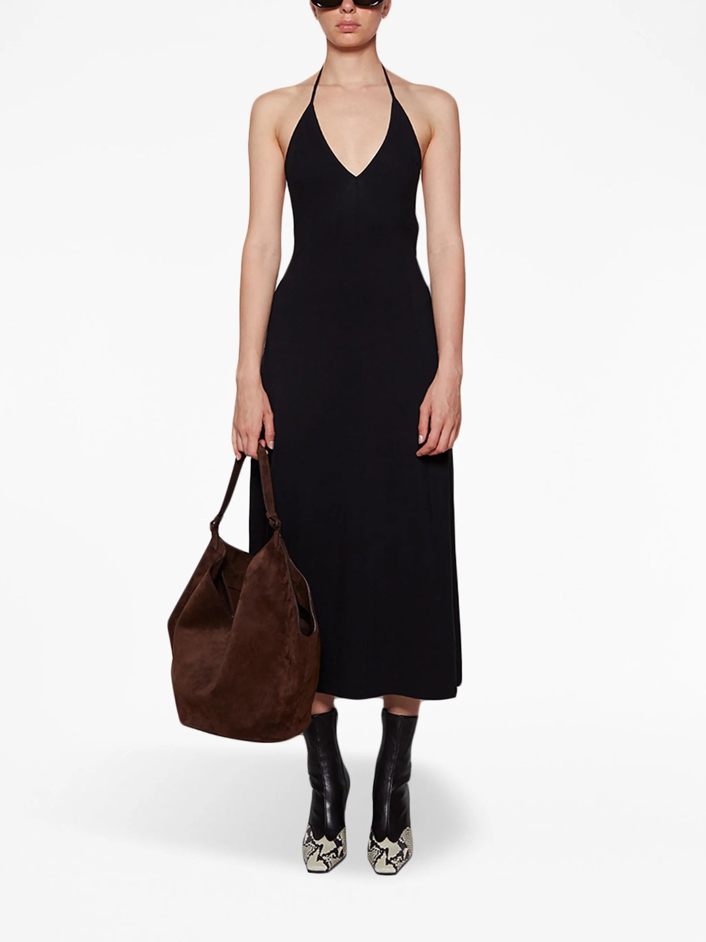 The Raysha halterneck midi dress