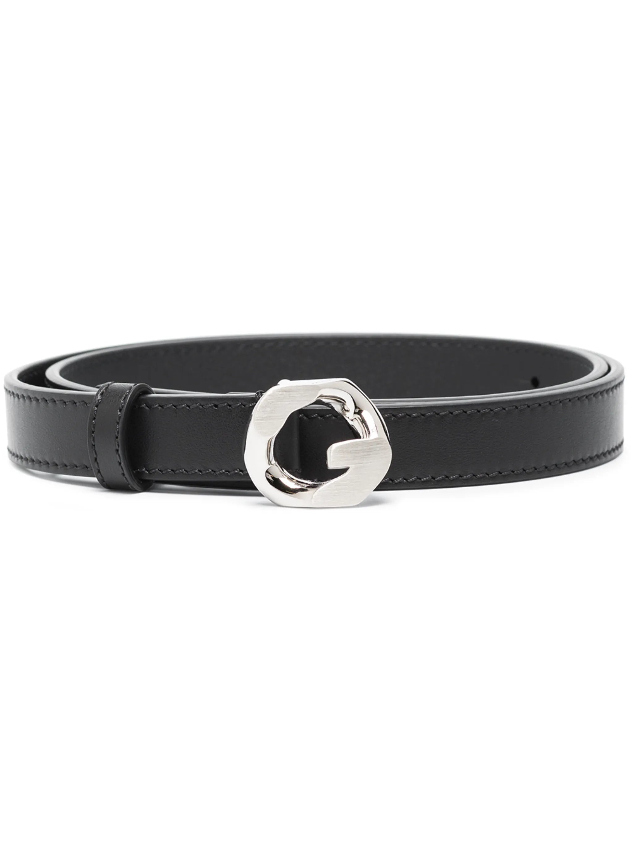 G-Chain leather belt
