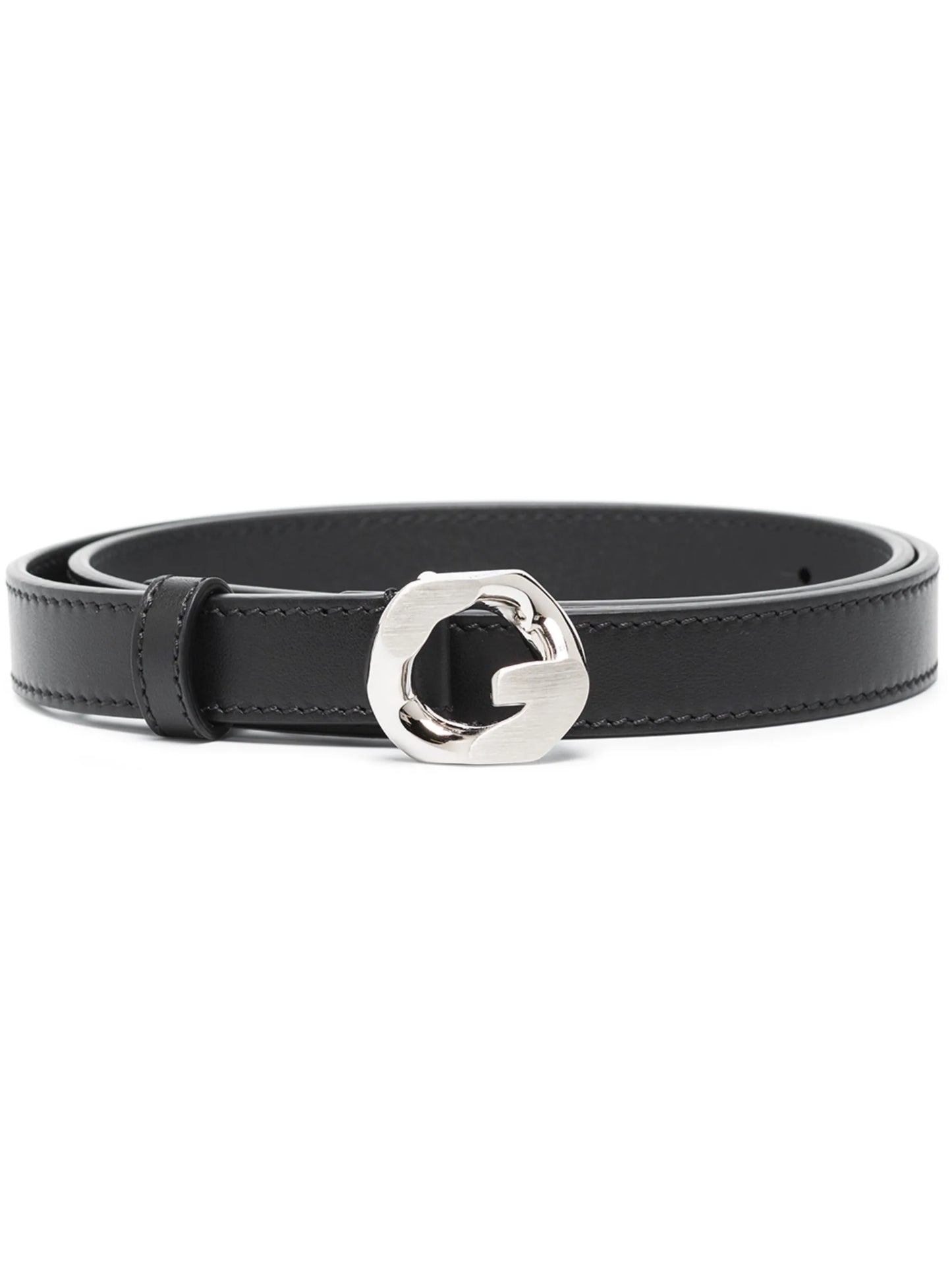 G-Chain leather belt