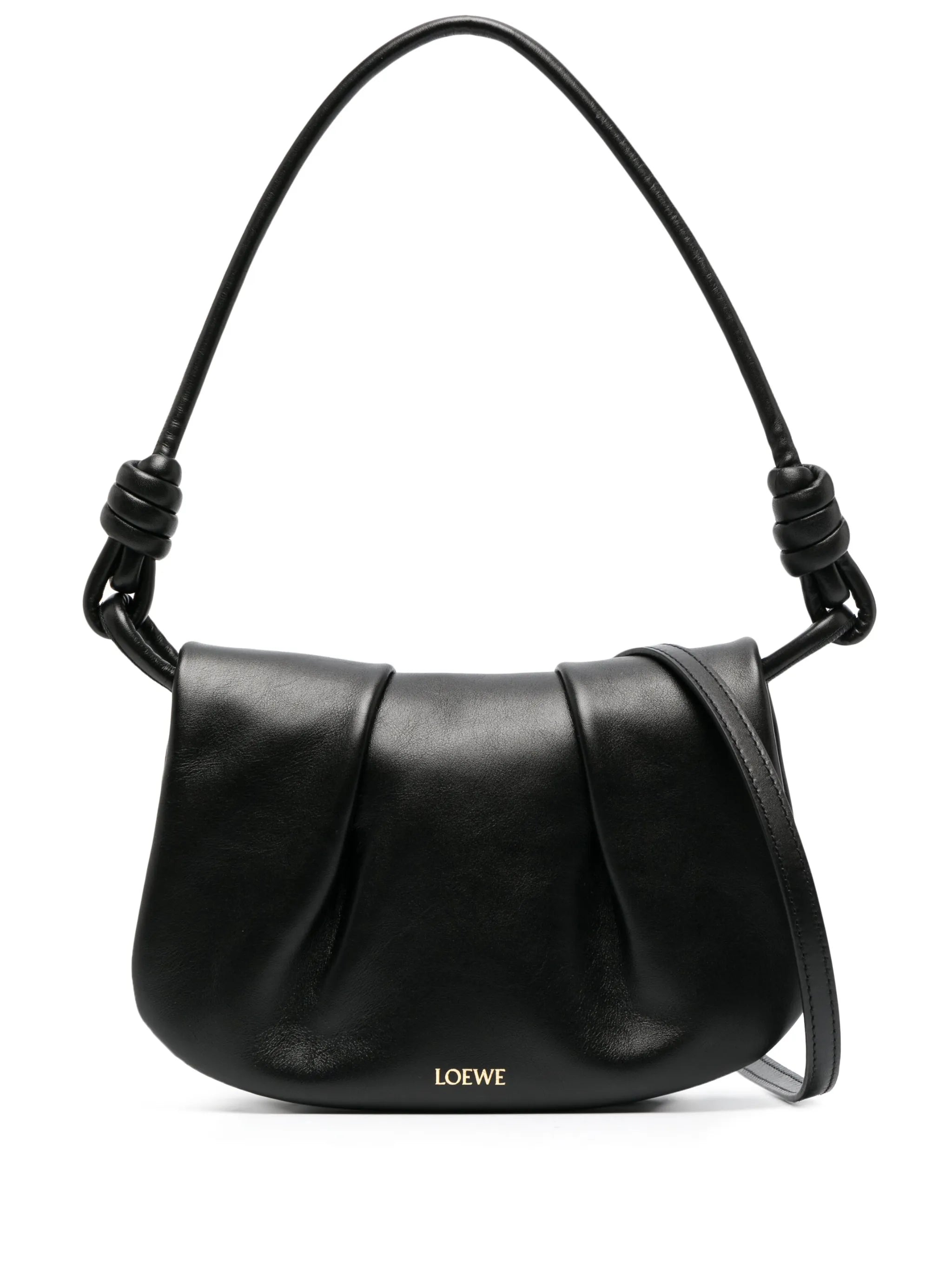 Paseo pleated leather shoulder bag