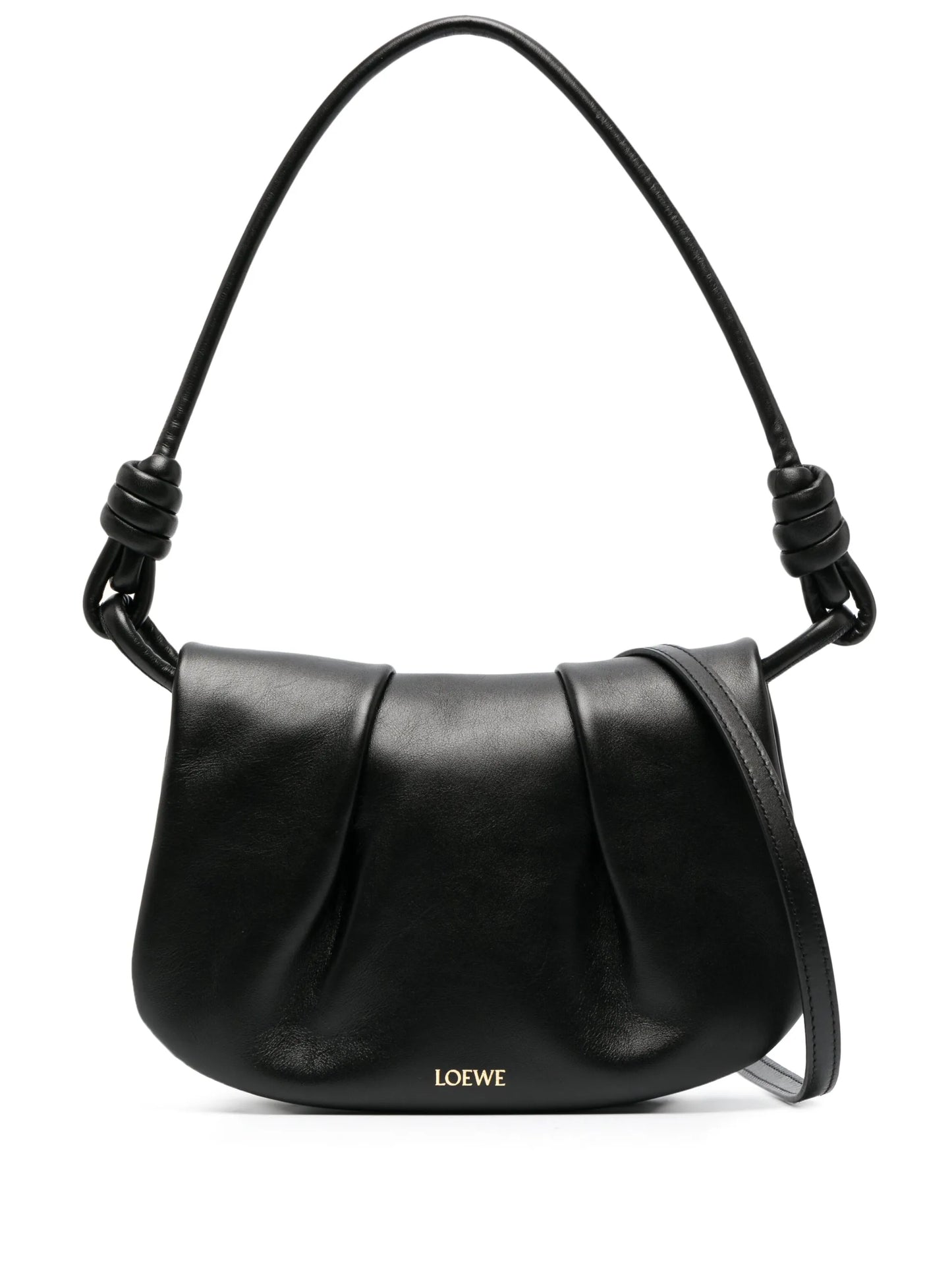Paseo pleated leather shoulder bag