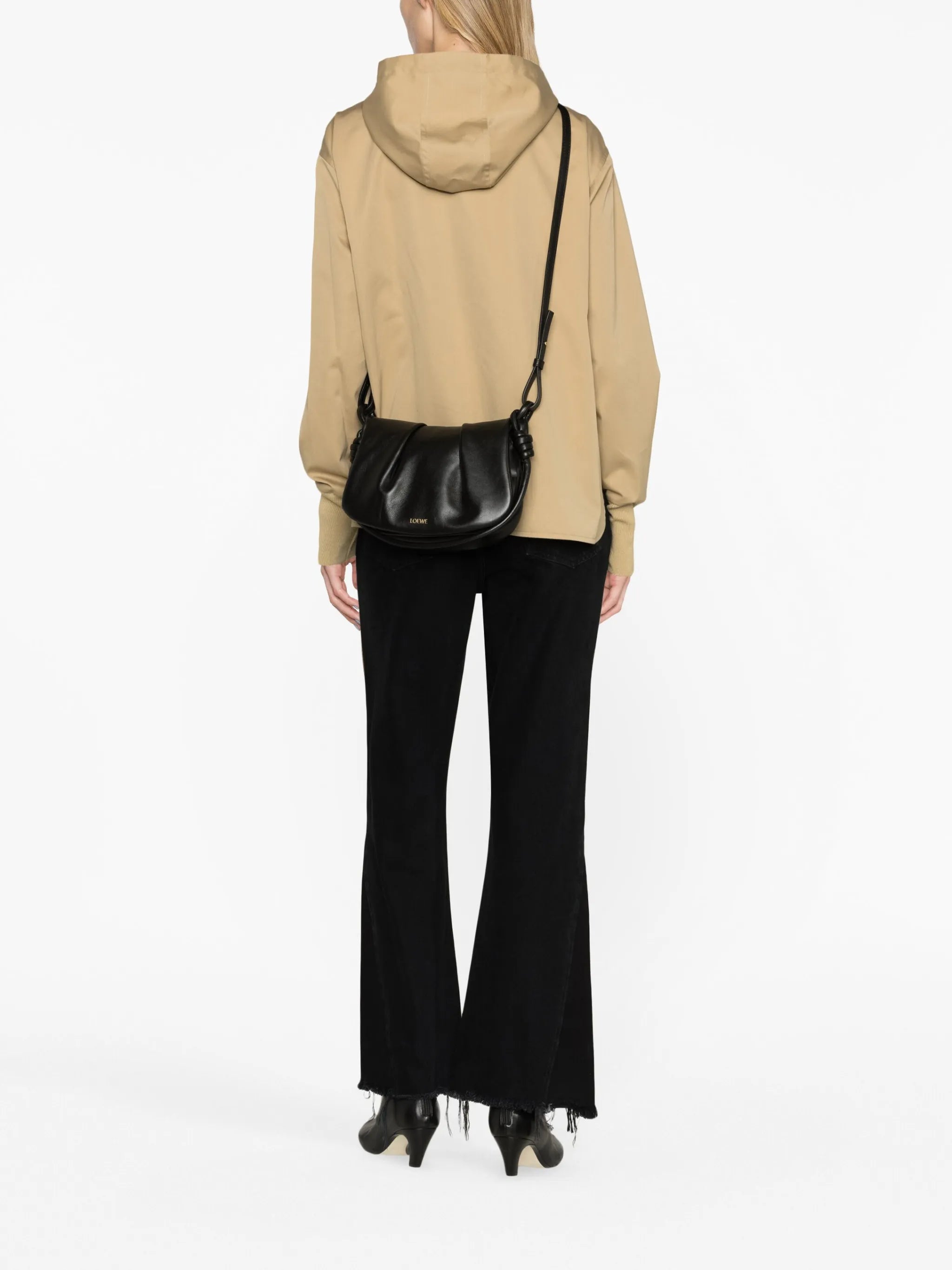 Paseo pleated leather shoulder bag