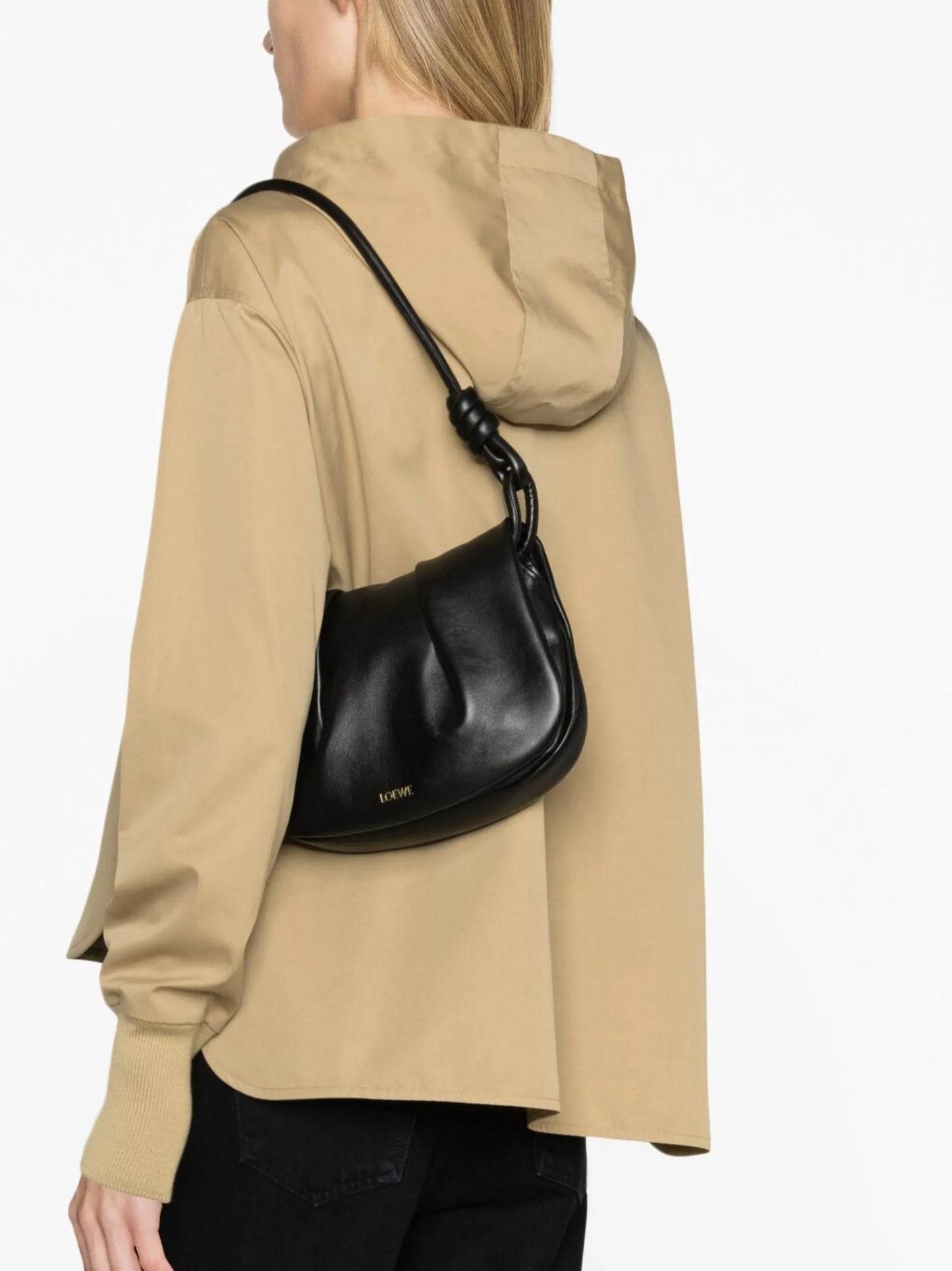 Paseo pleated leather shoulder bag