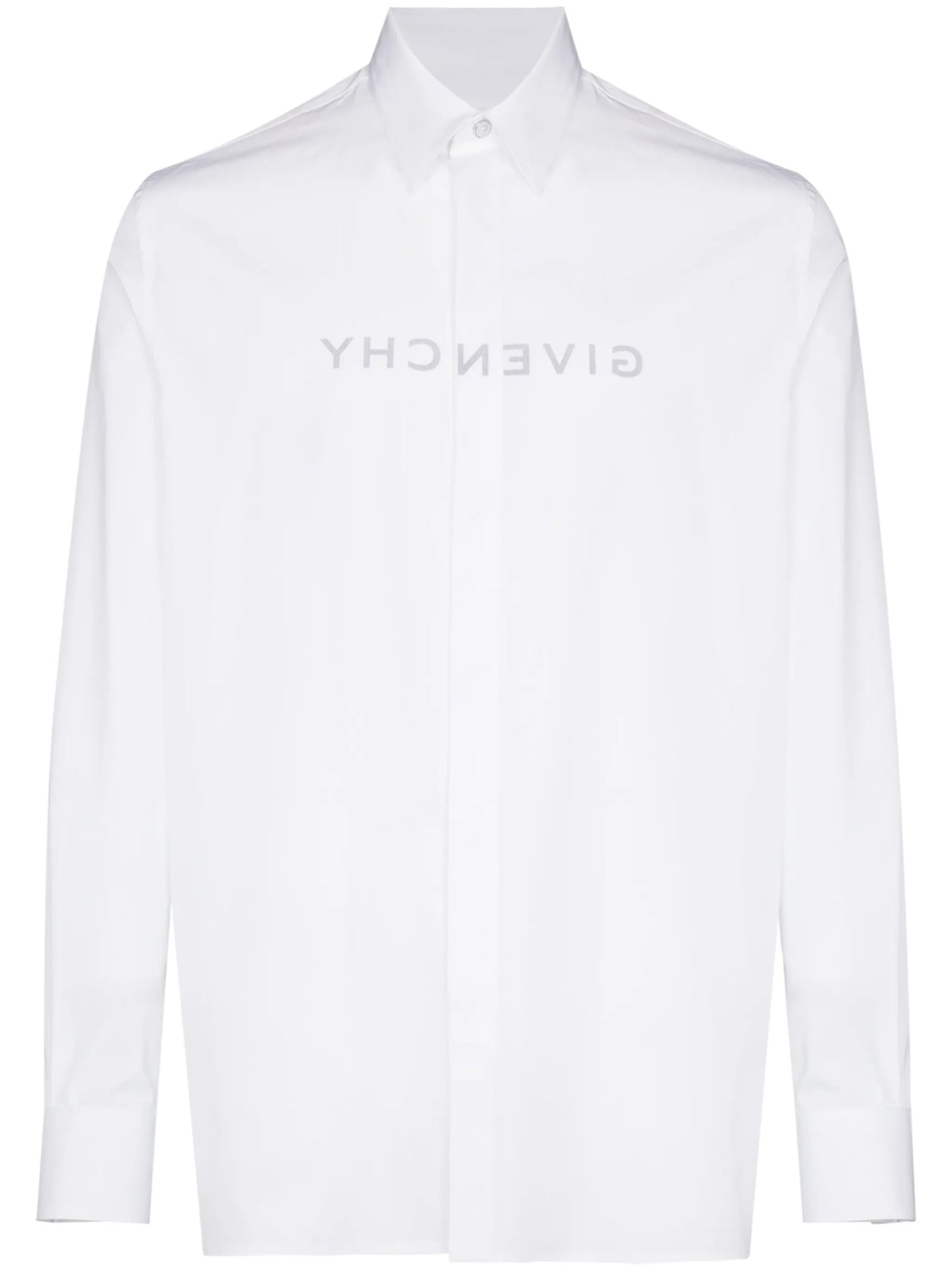logo-print poplin shirt