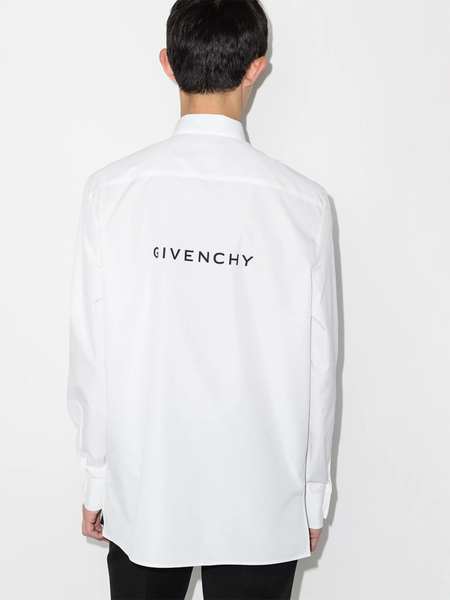 logo-print poplin shirt