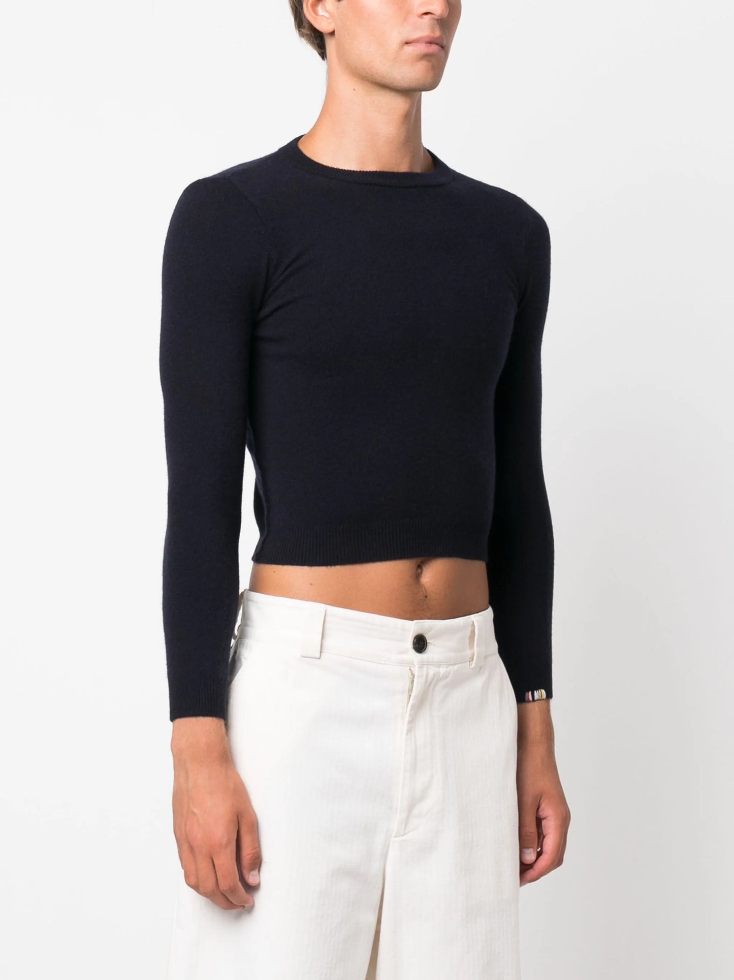 fine-knit cropped jumper