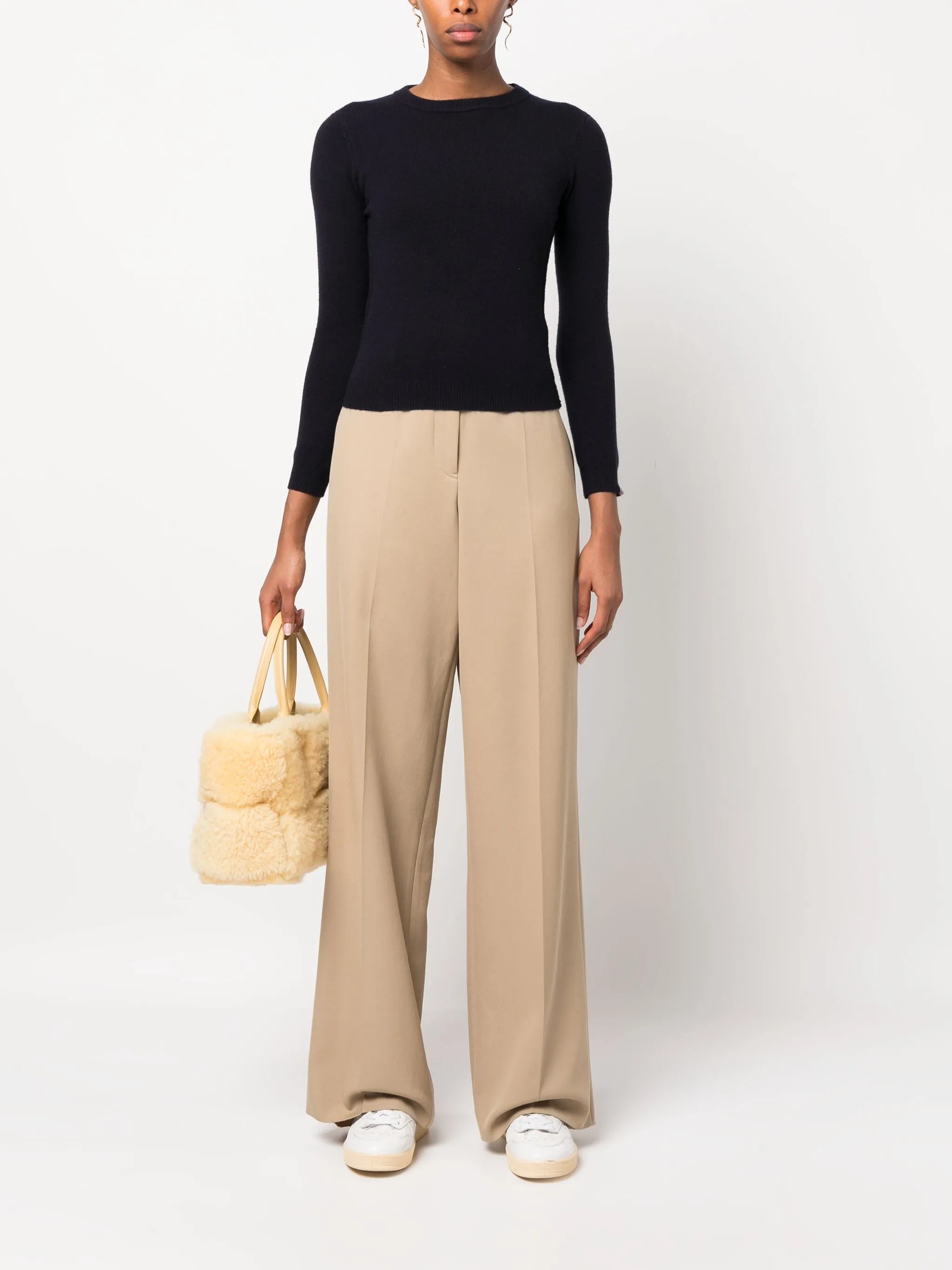 fine-knit cropped jumper