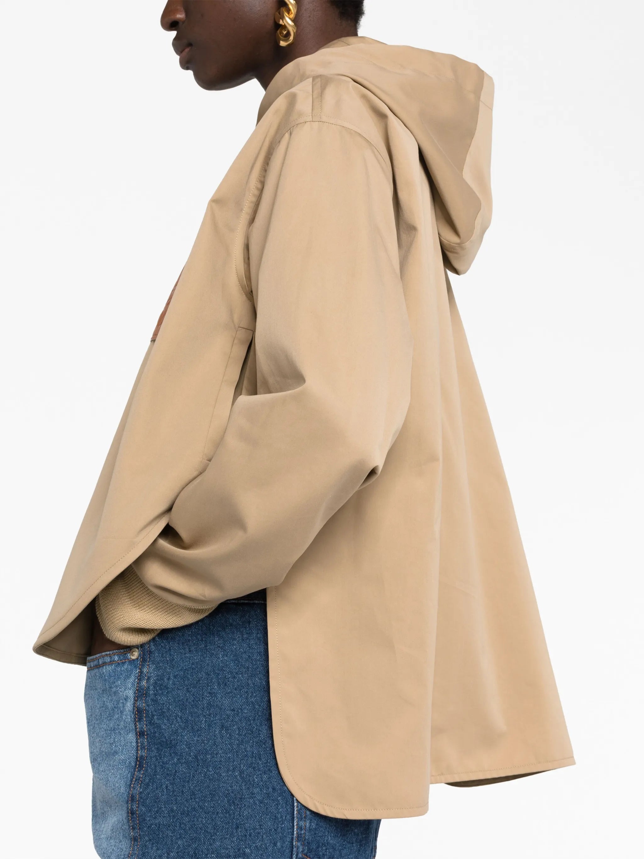 logo-patch hooded jacket