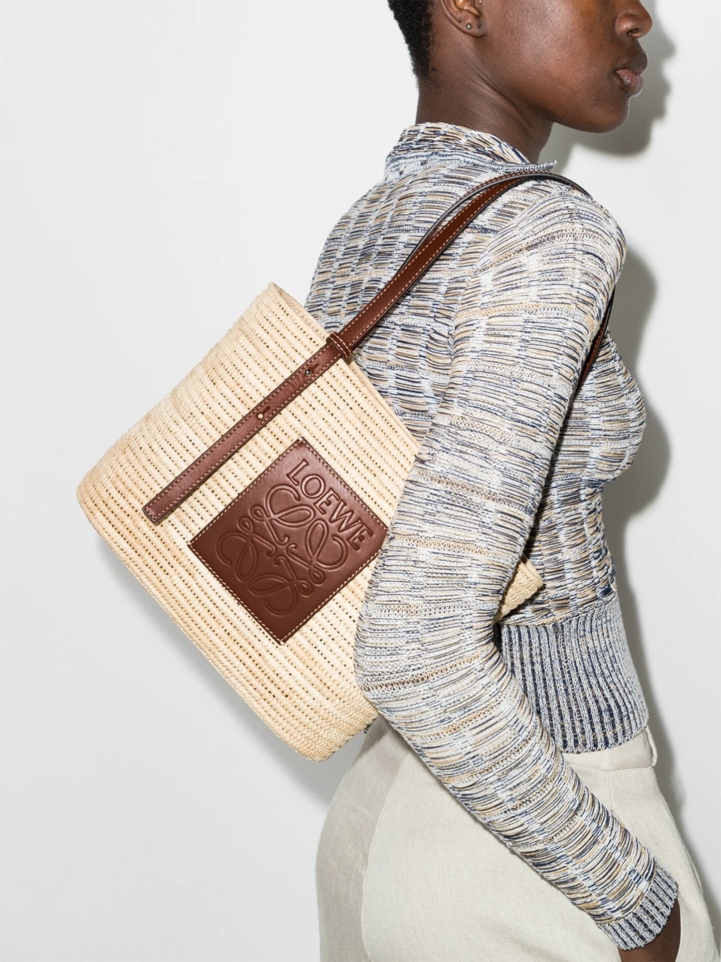 raffia basket tote bag