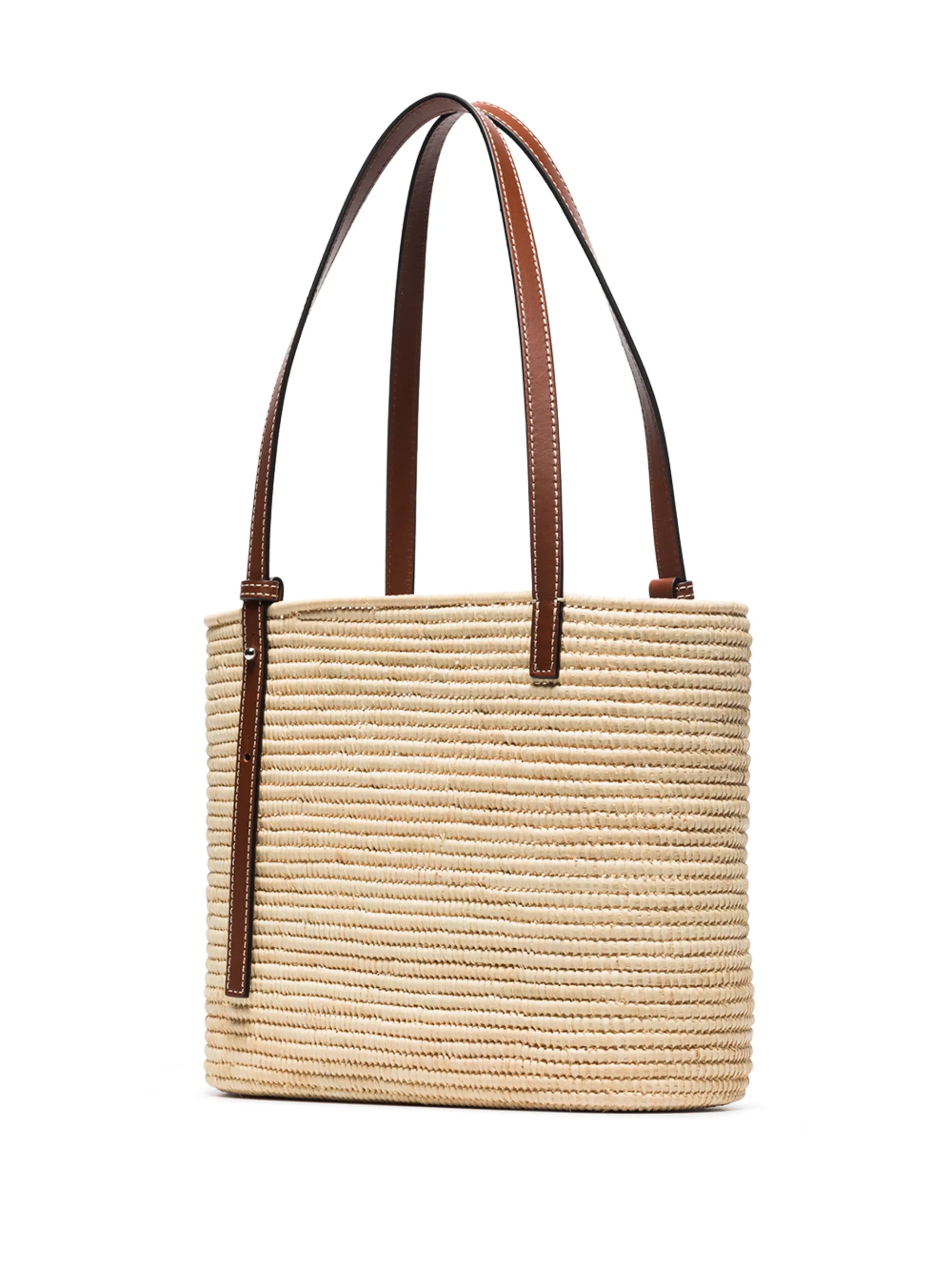 raffia basket tote bag