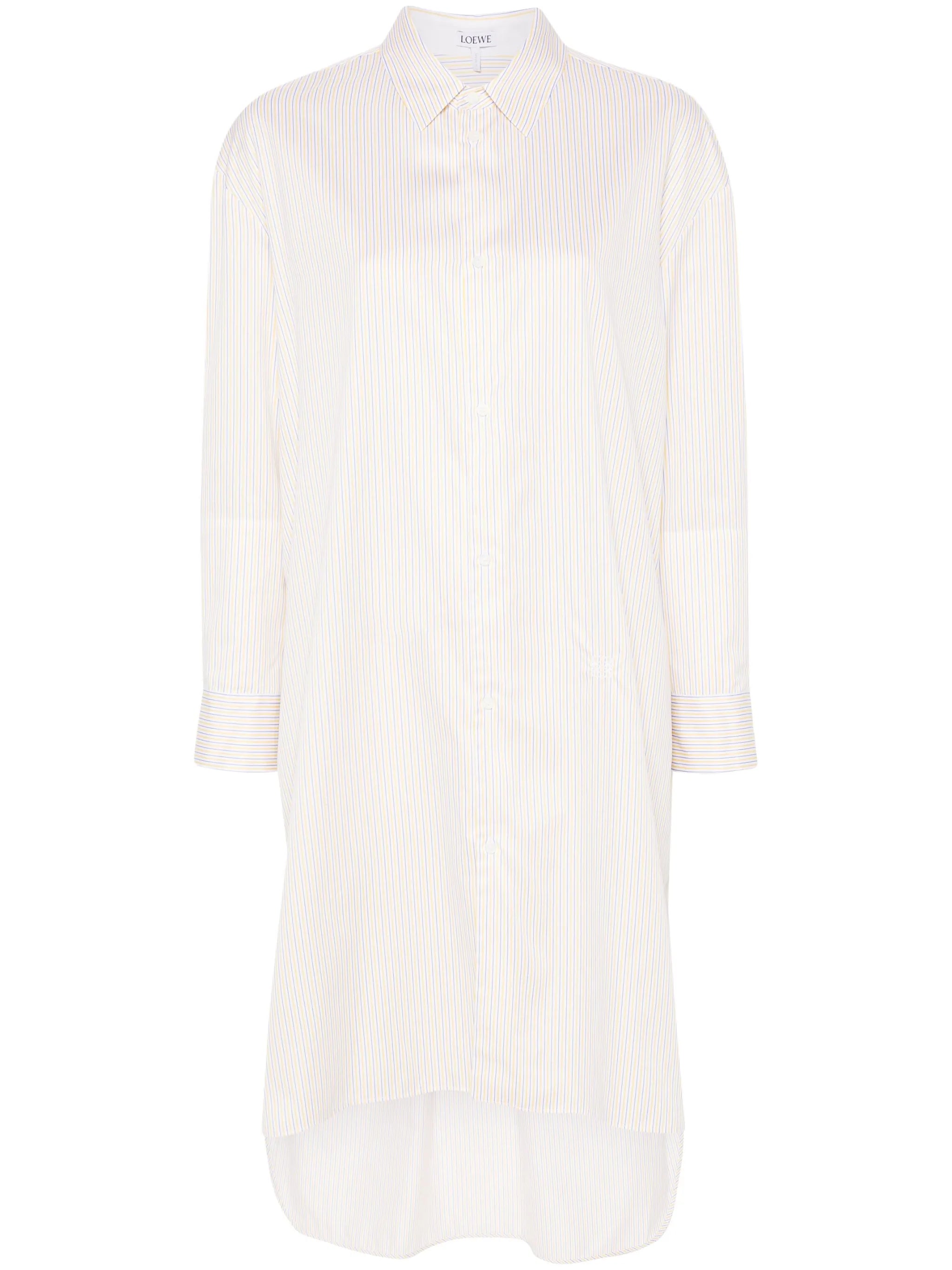 Anagram-embroidered shirt dress