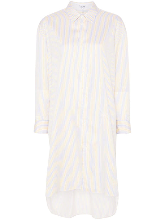 Anagram-embroidered shirt dress