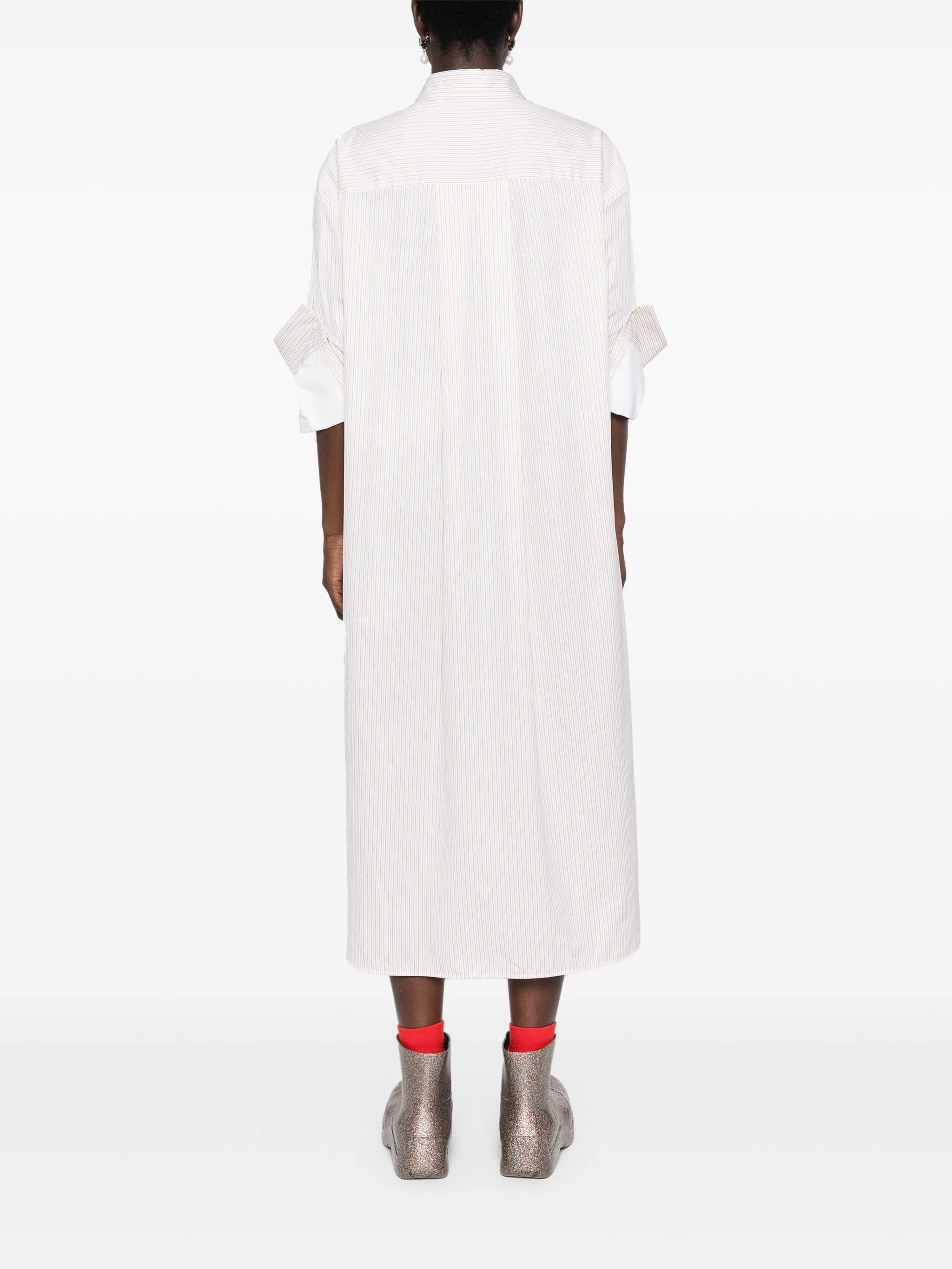 Anagram-embroidered shirt dress
