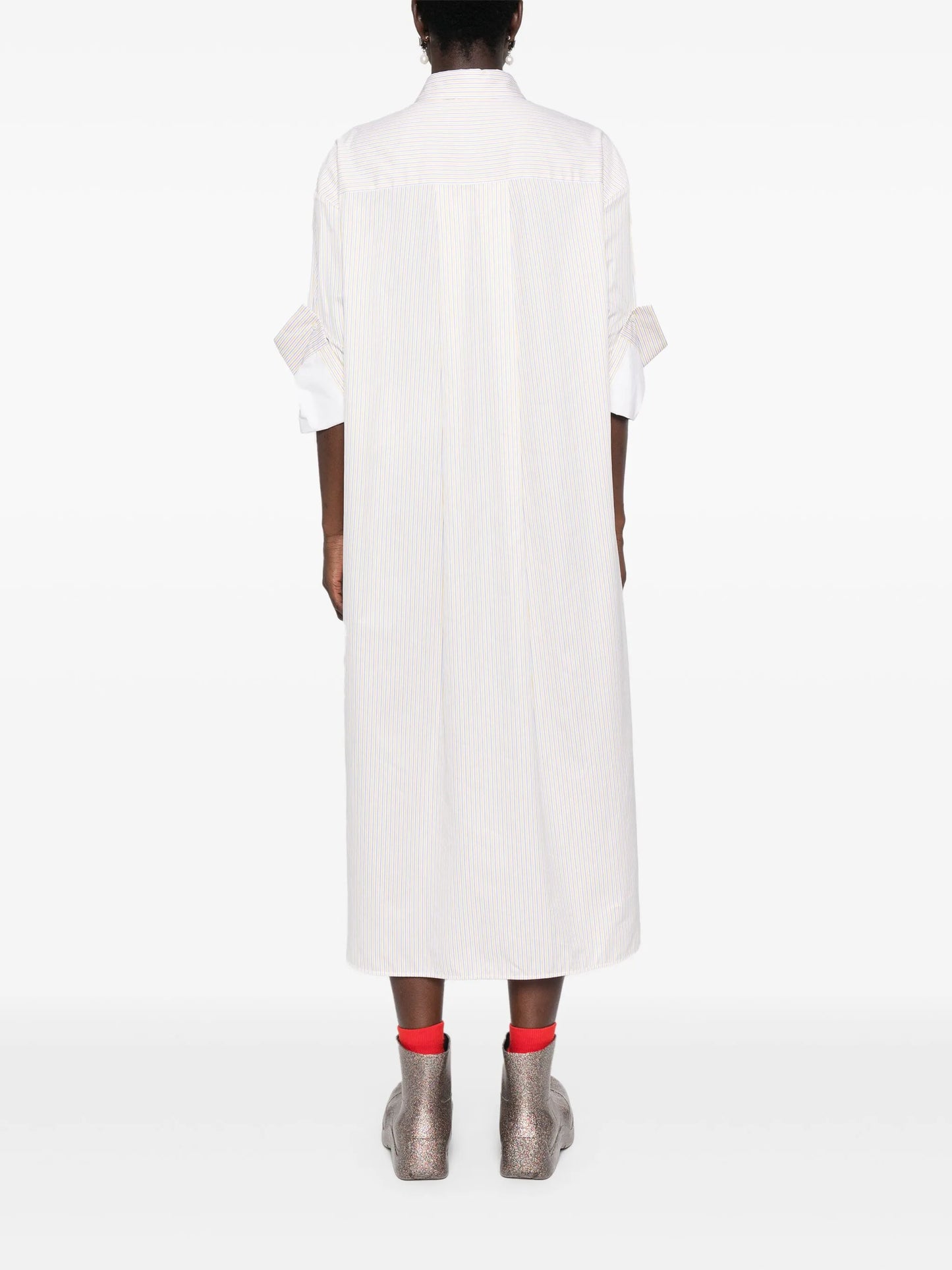 Anagram-embroidered shirt dress