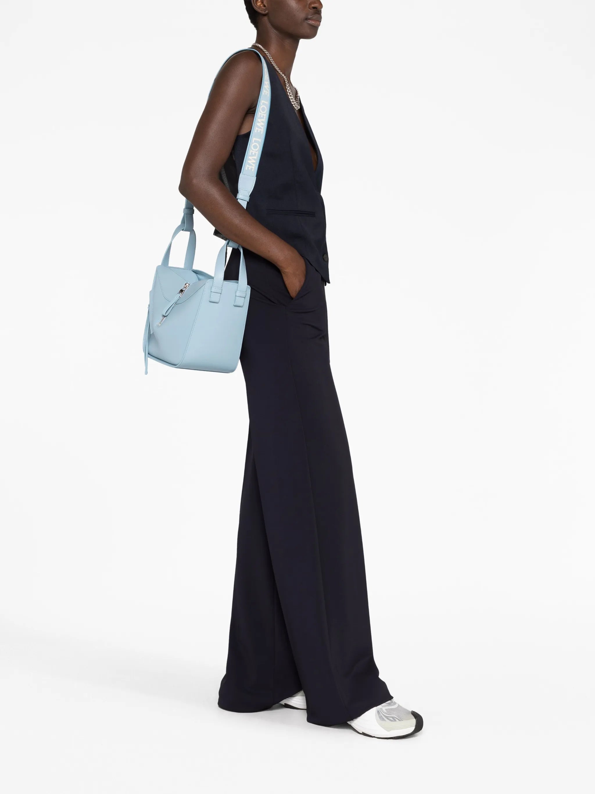 Hammock leather crossbody bag
