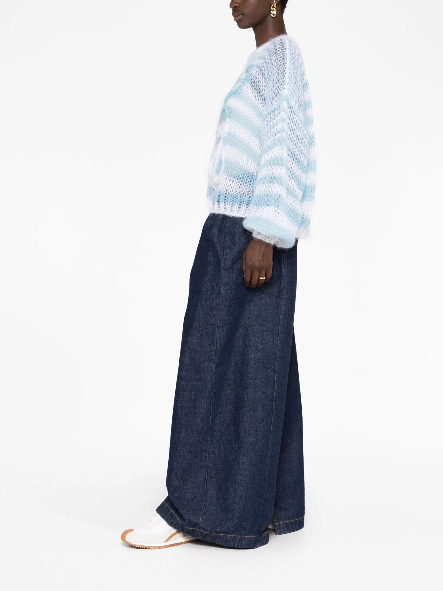 embroidered-Anagram crochet jumper