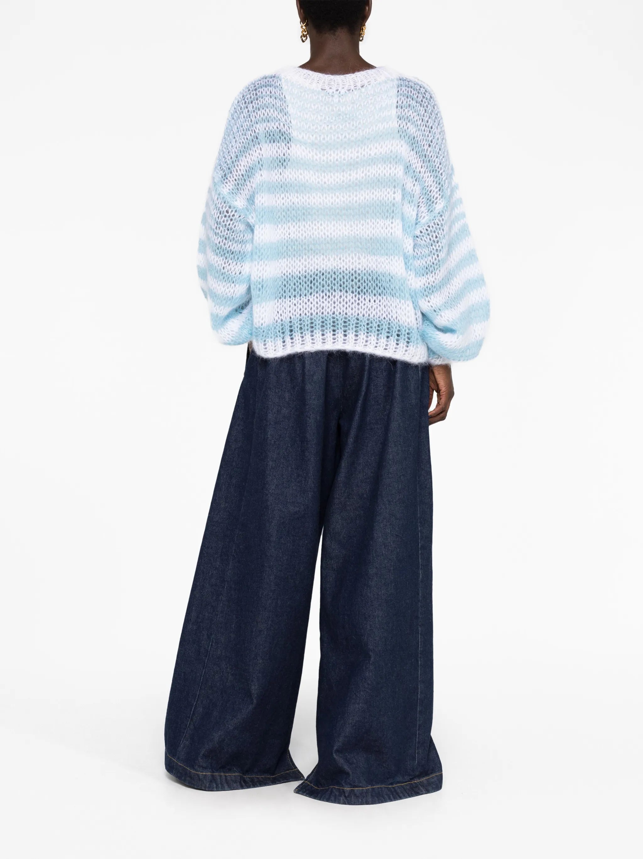 embroidered-Anagram crochet jumper
