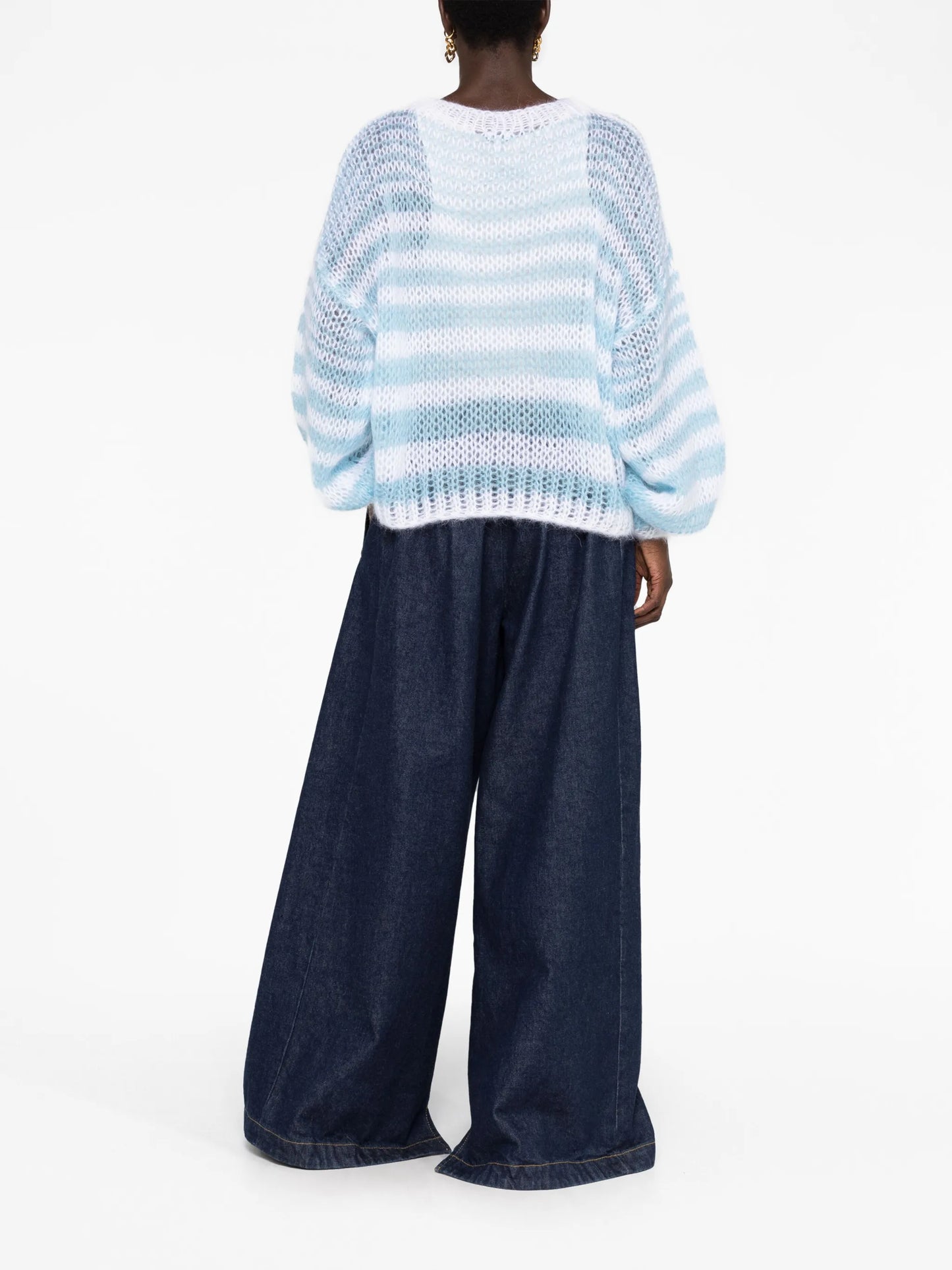 embroidered-Anagram crochet jumper