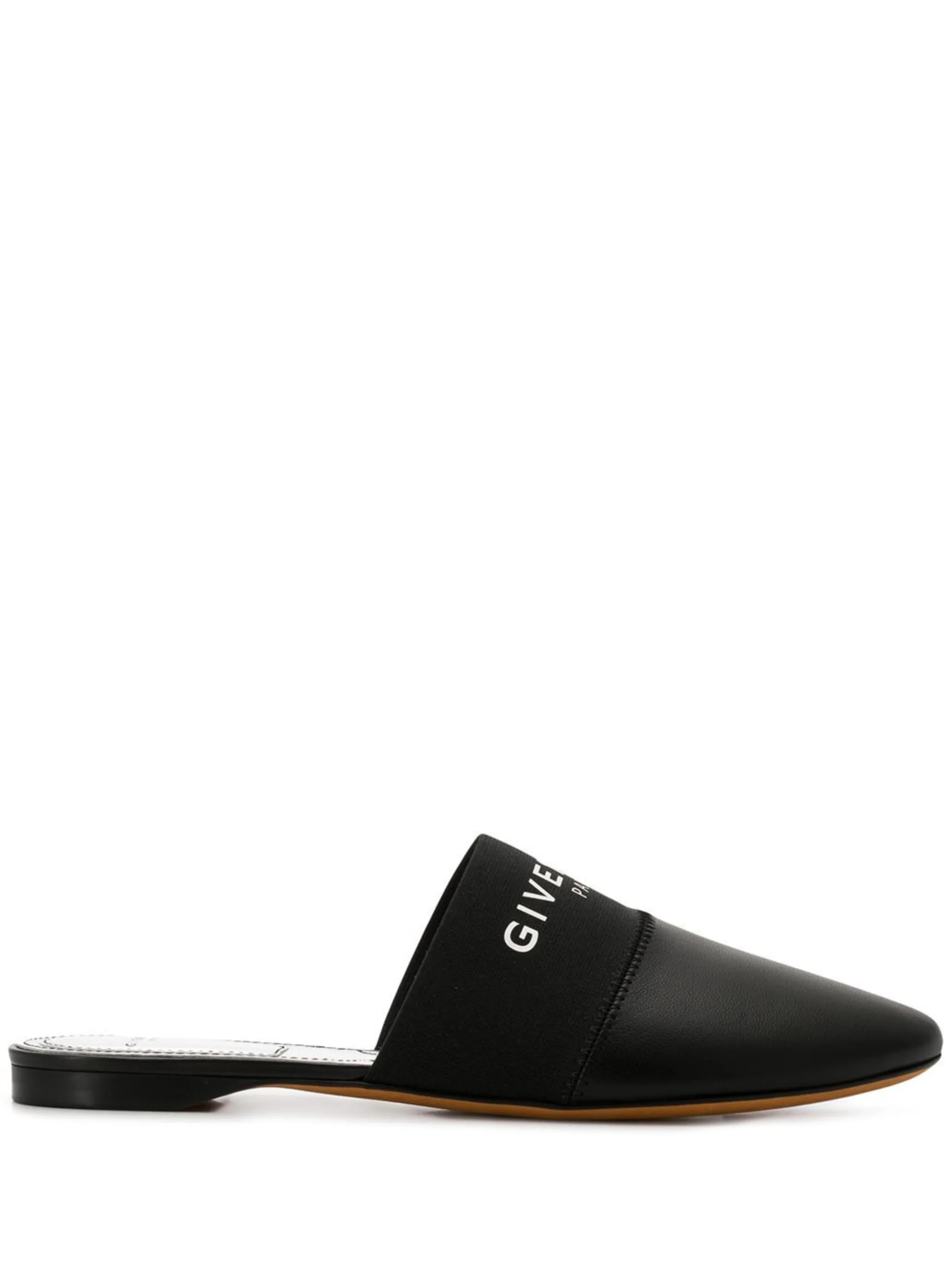 Bedford logo-band leather mules
