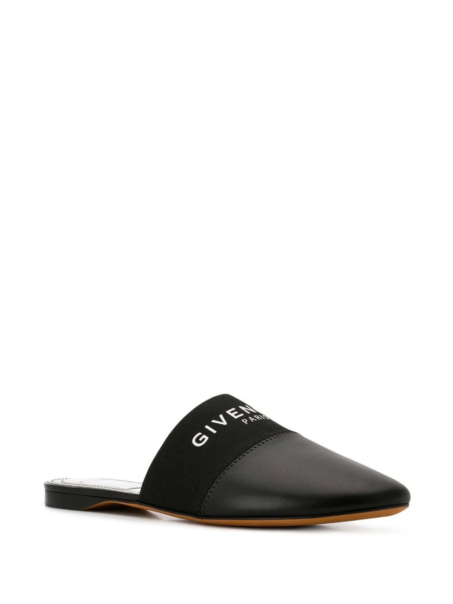 Bedford logo-band leather mules