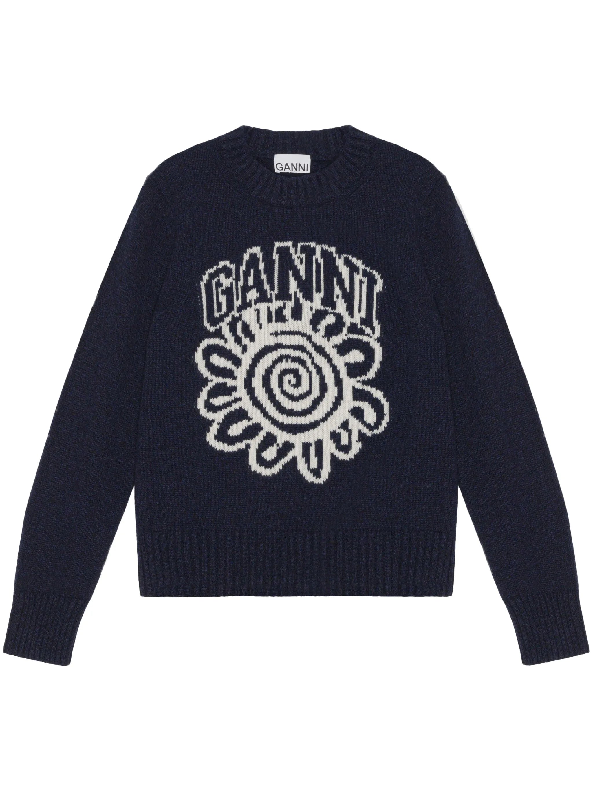 logo-intarsia jumper