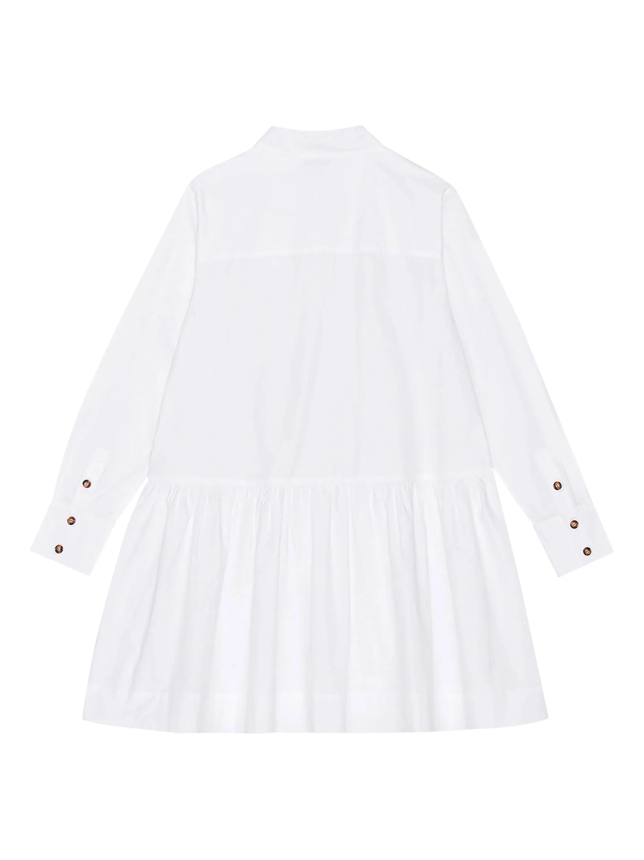 pointed-collar organic cotton shirtdress