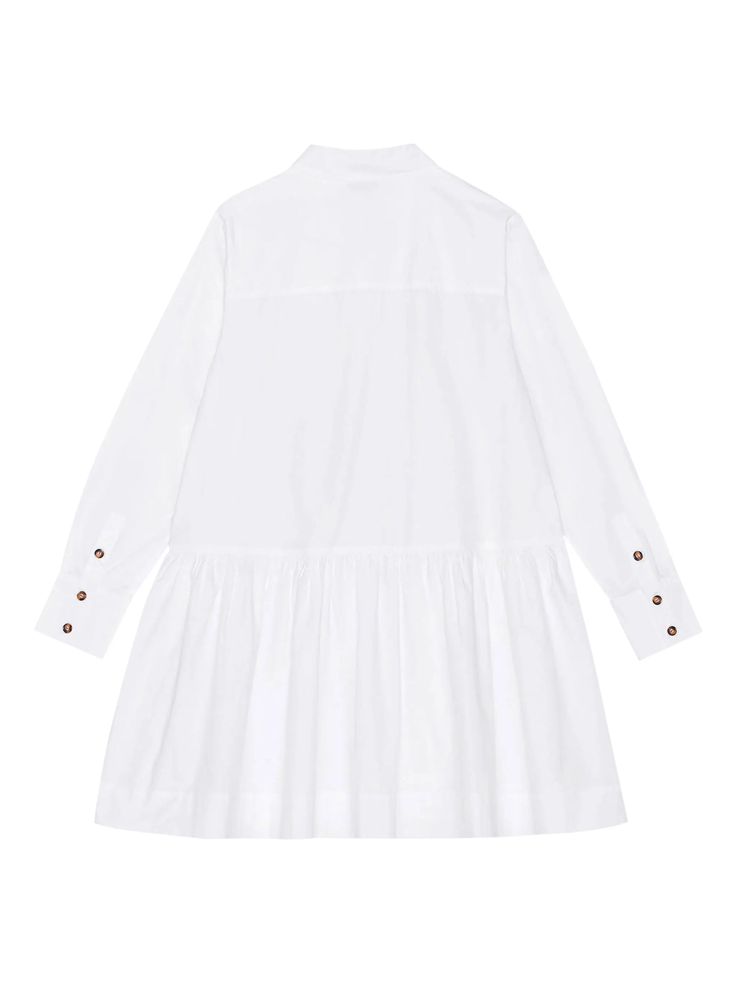 pointed-collar organic cotton shirtdress