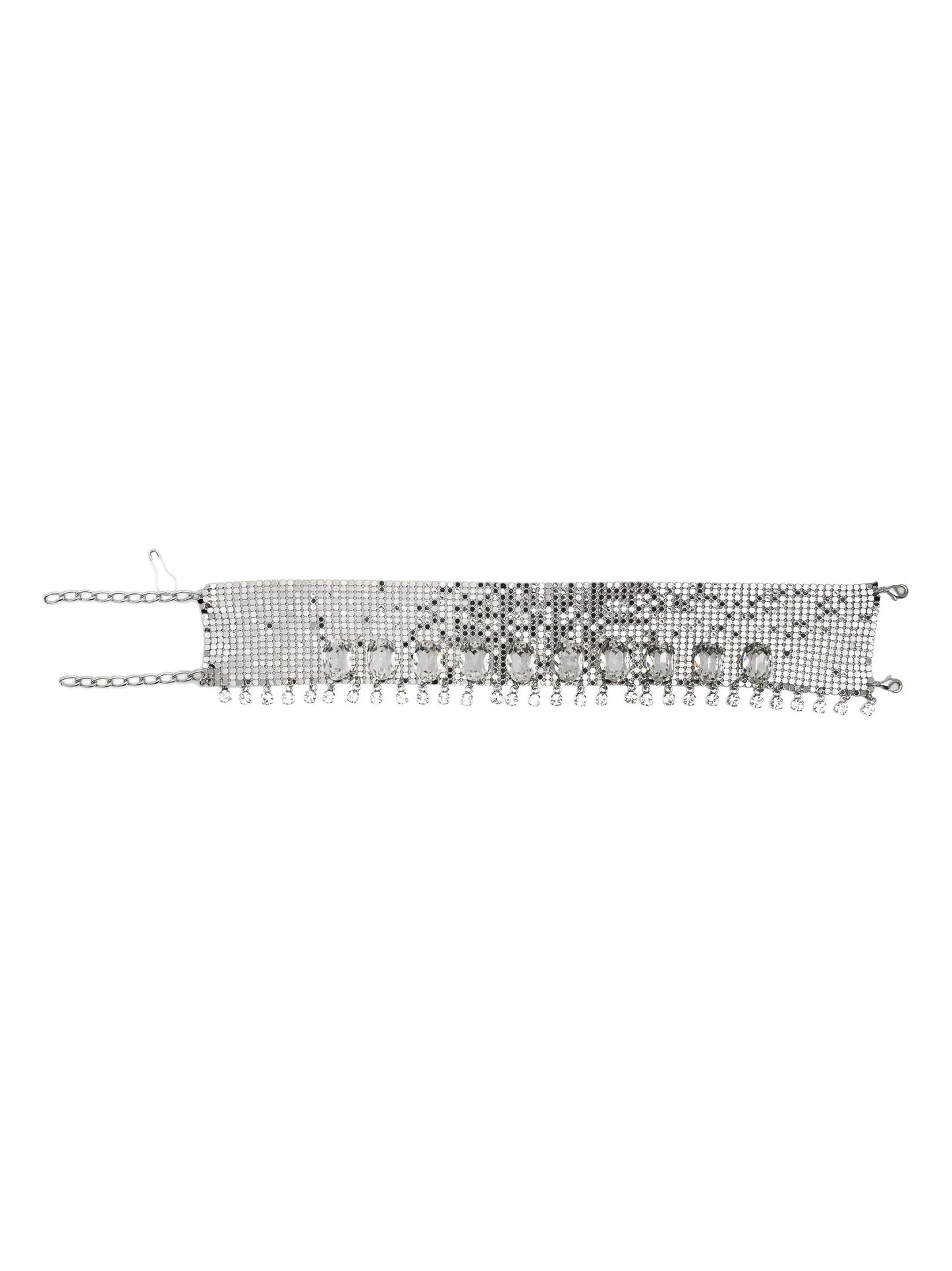 Pixel crystal-embellished necklace
