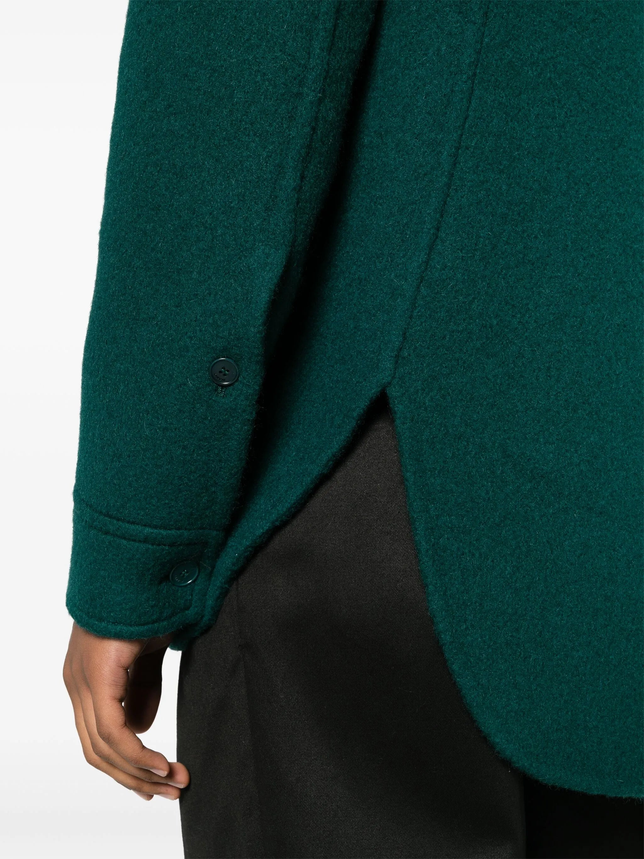 mohair-virgin wool blend overshirt