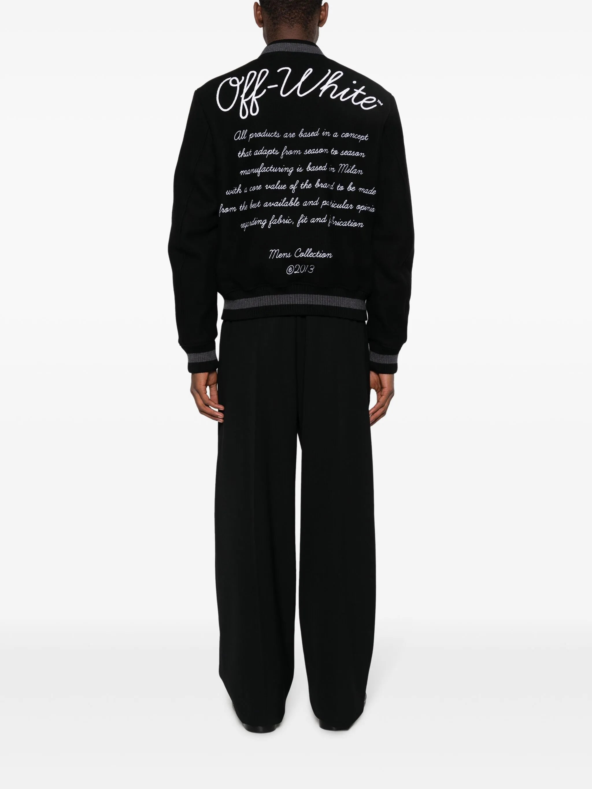 logo-appliqué varsity bomber jacket