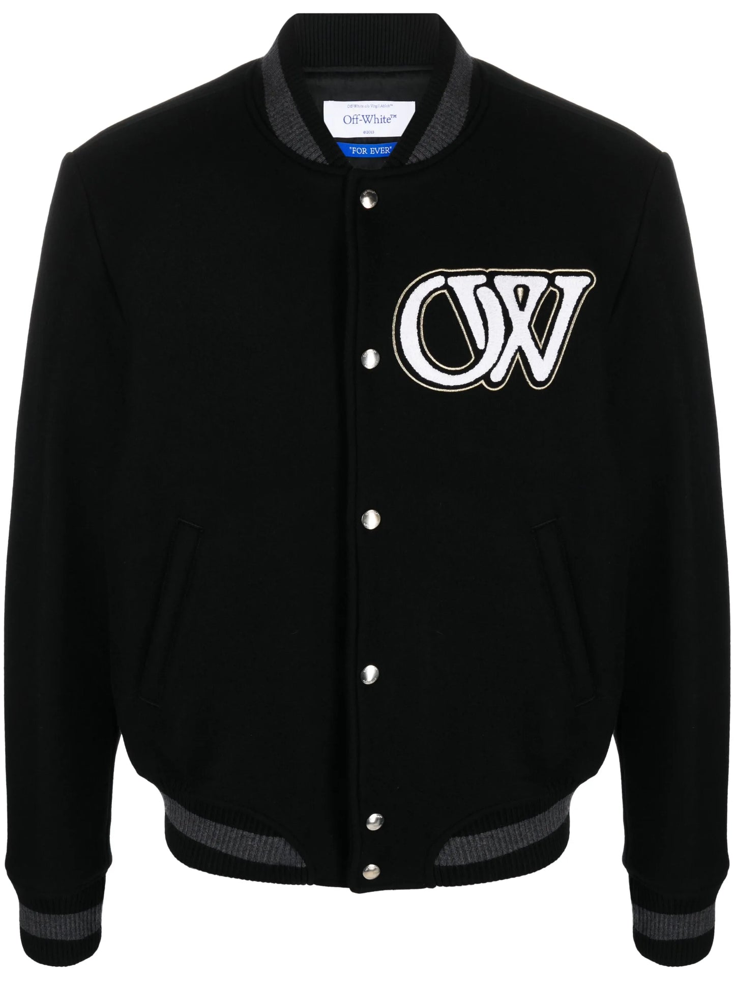 logo-appliqué varsity bomber jacket