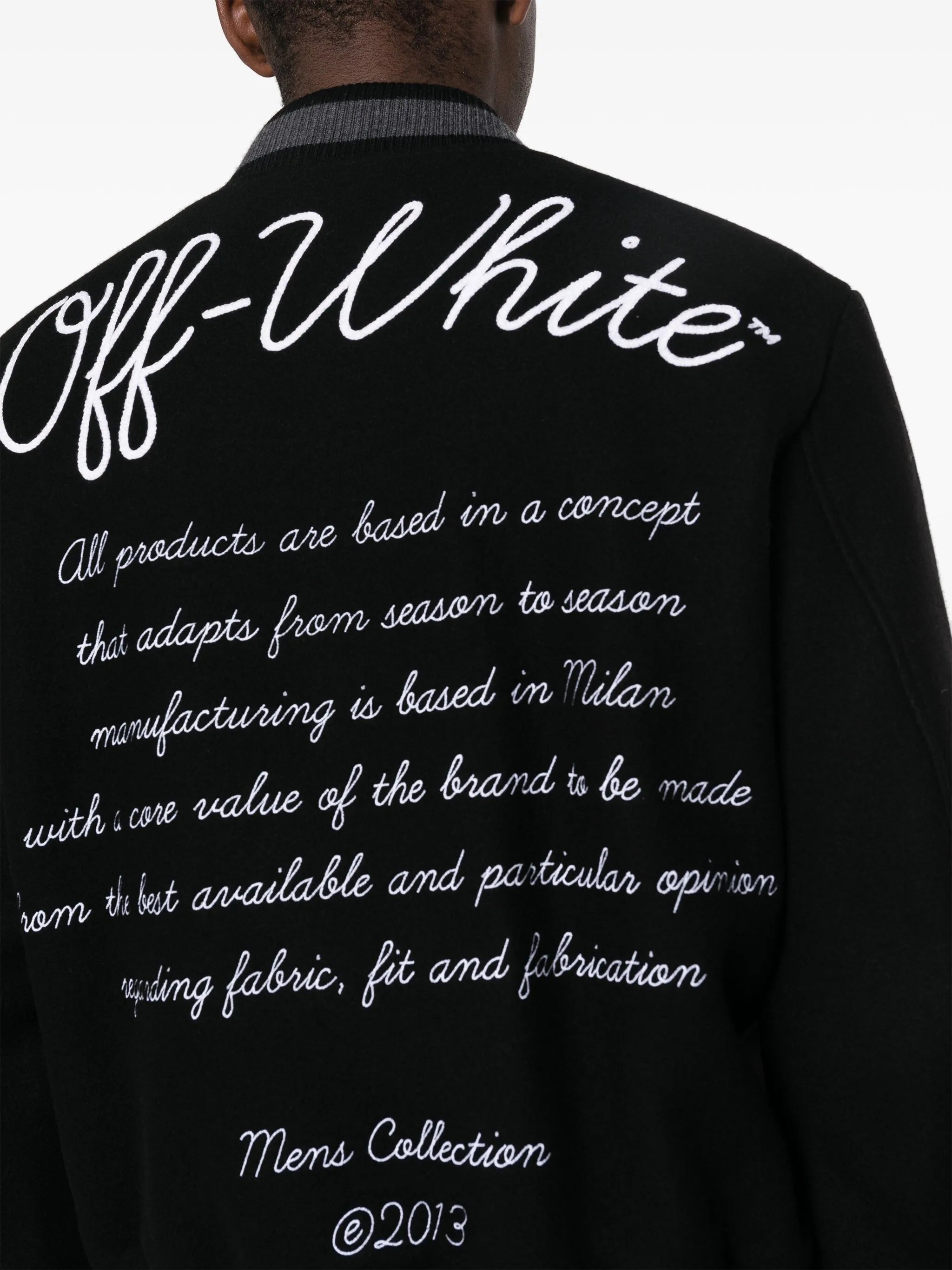 logo-appliqué varsity bomber jacket