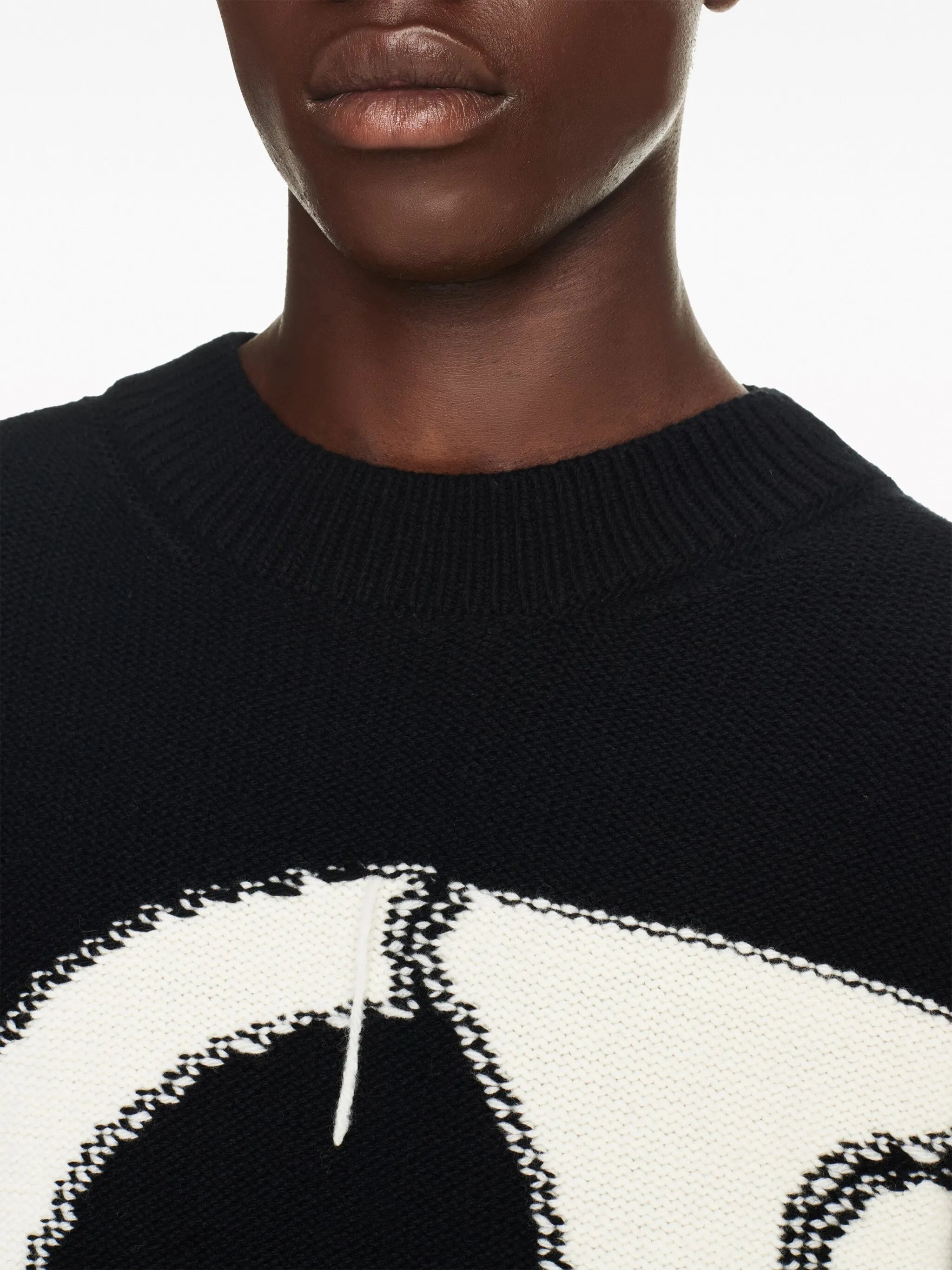 intarsia-logo wool jumper