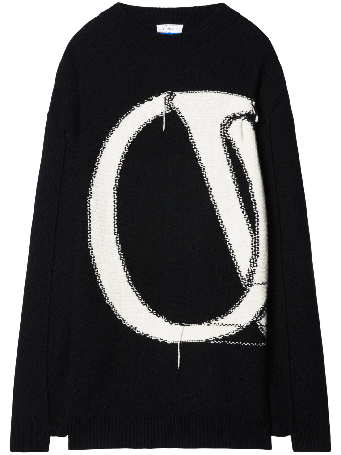 intarsia-logo wool jumper