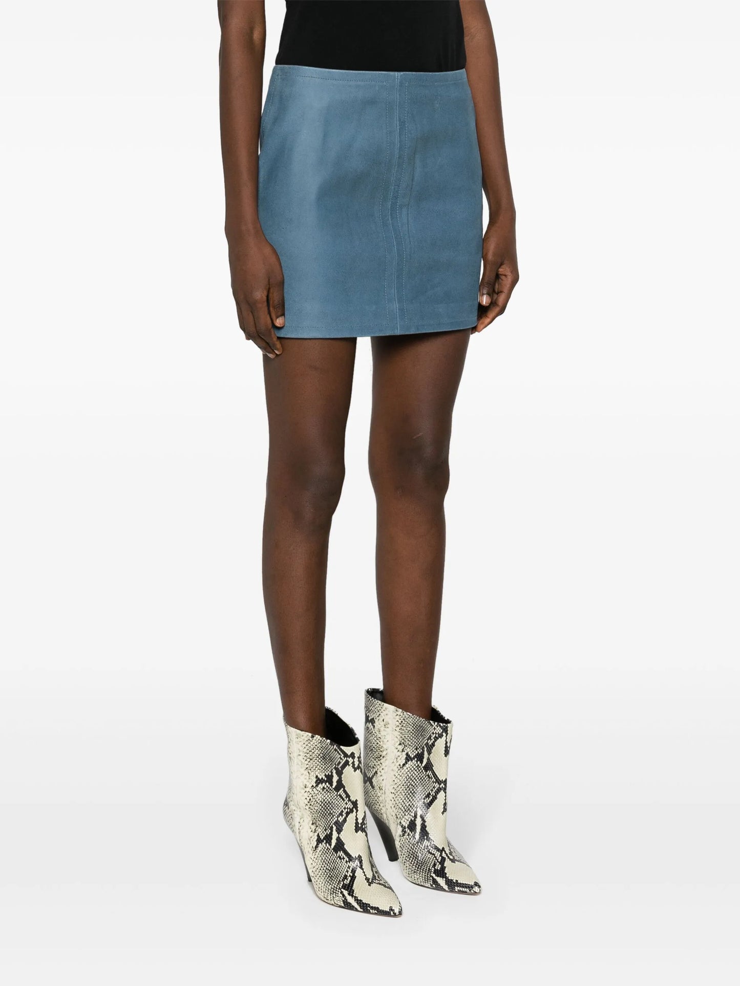 Perla leather miniskirt