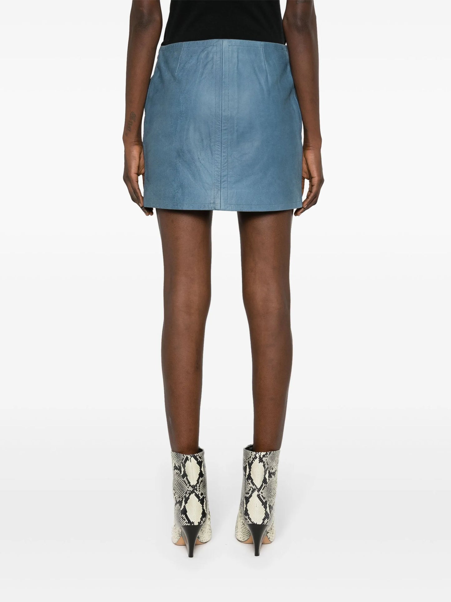 Perla leather miniskirt