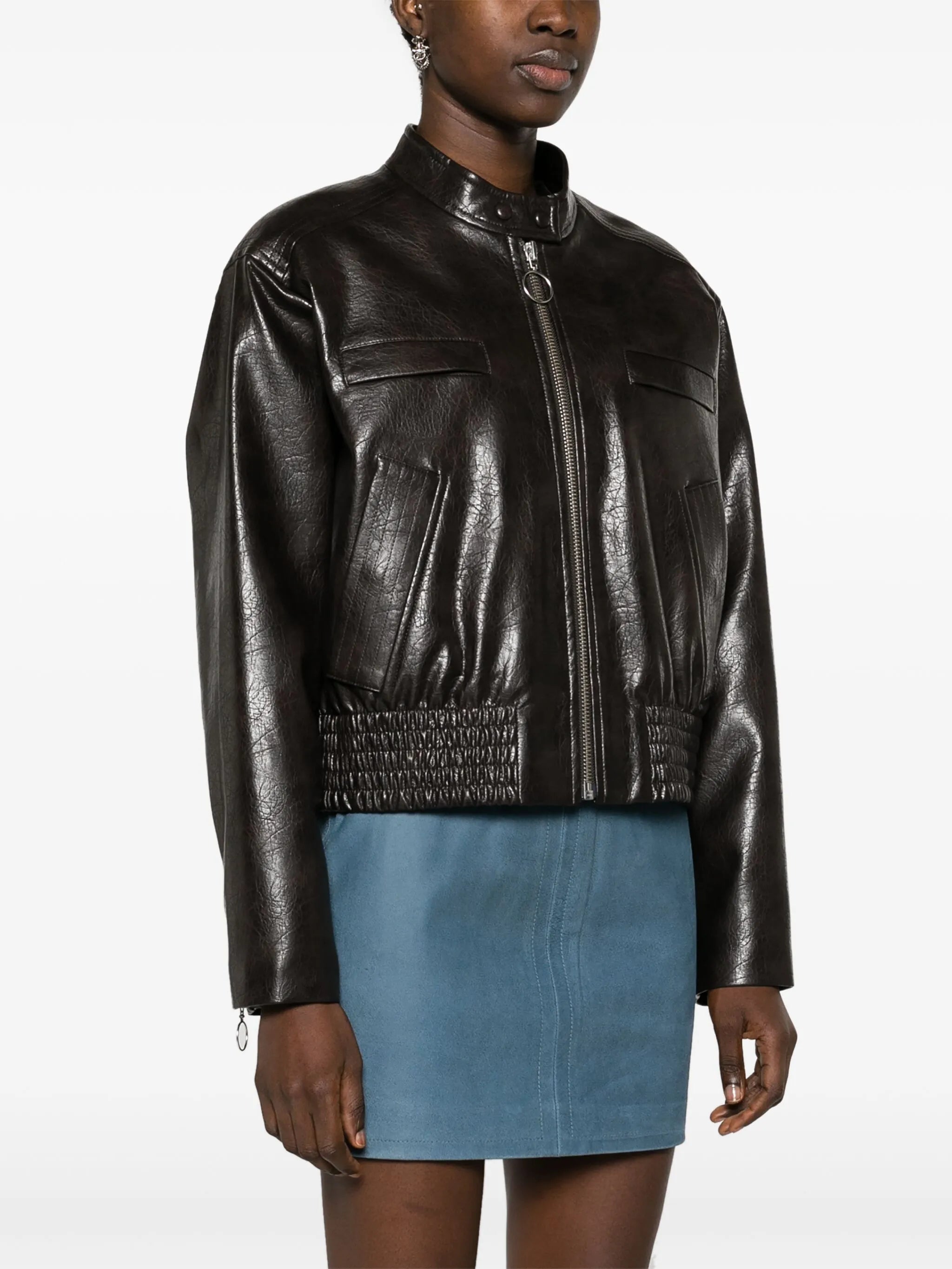 Talulla faux-leather biker jacket