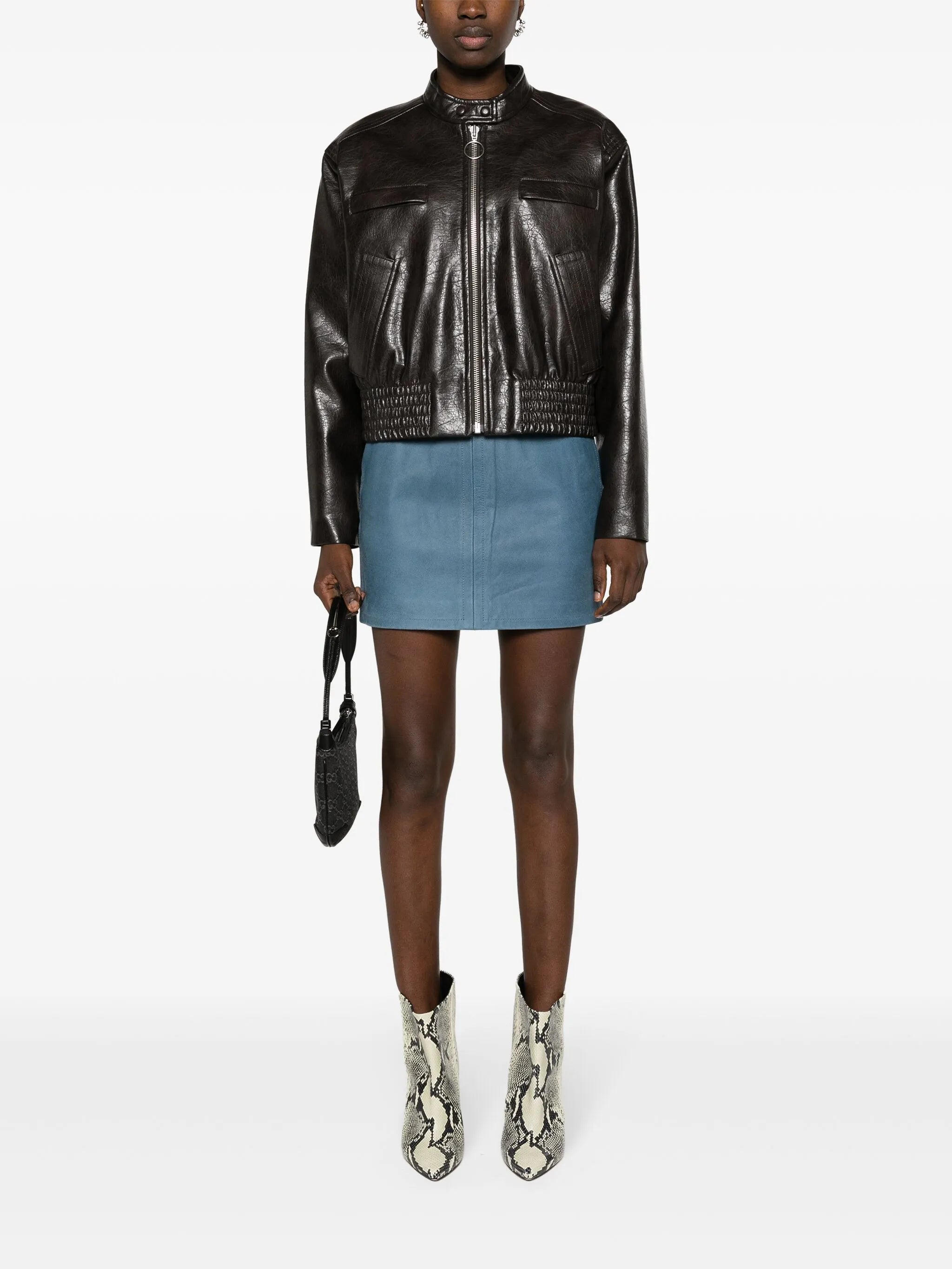 Talulla faux-leather biker jacket
