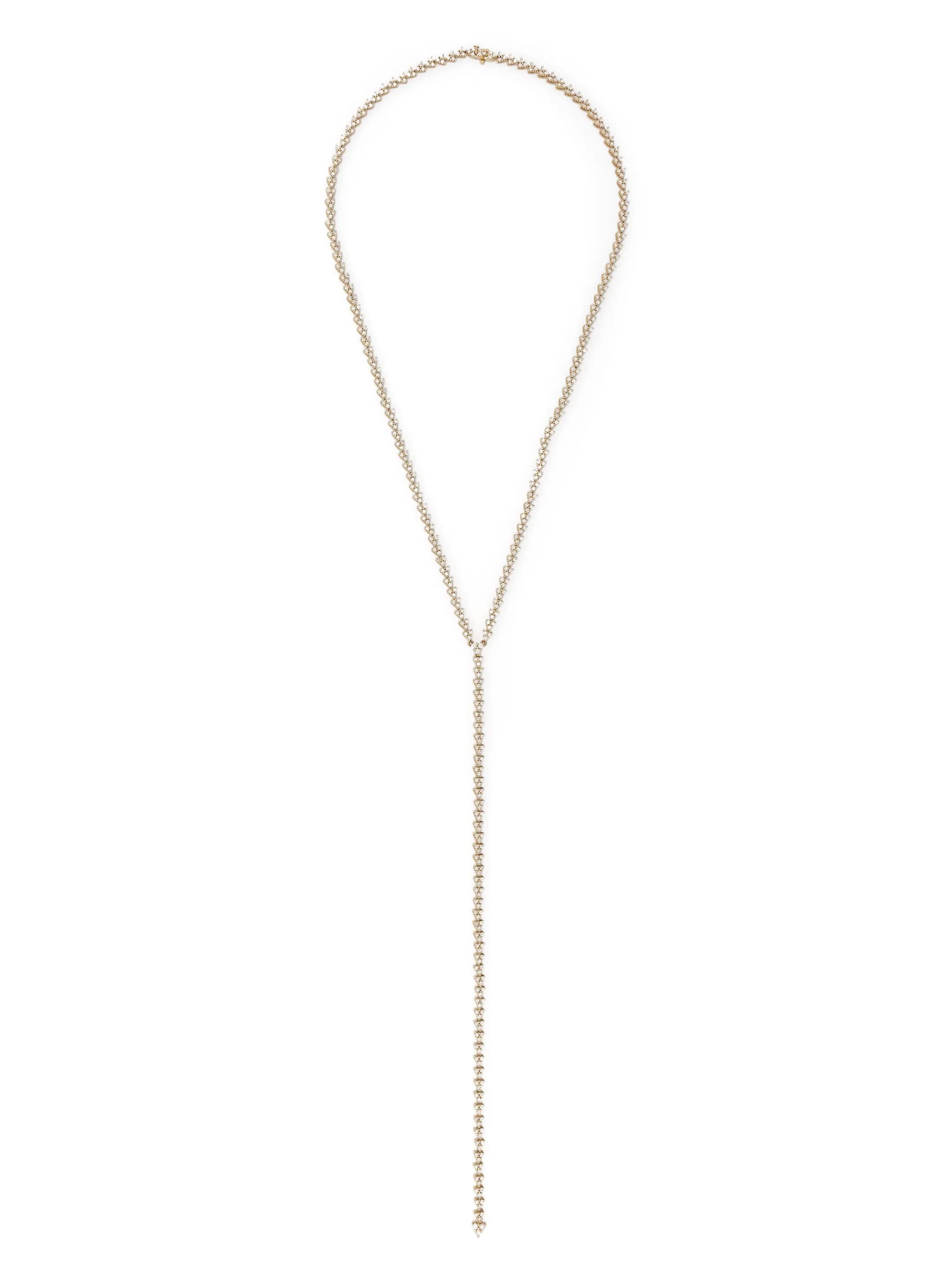 18kt yellow gold Lizette Y diamond necklace