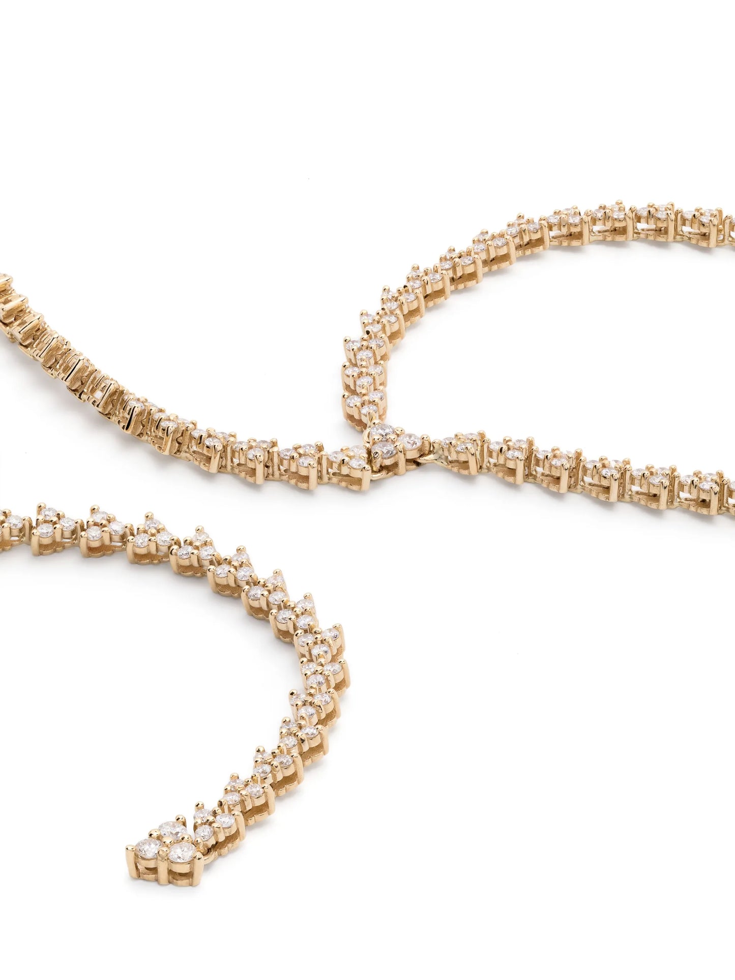 18kt yellow gold Lizette Y diamond necklace