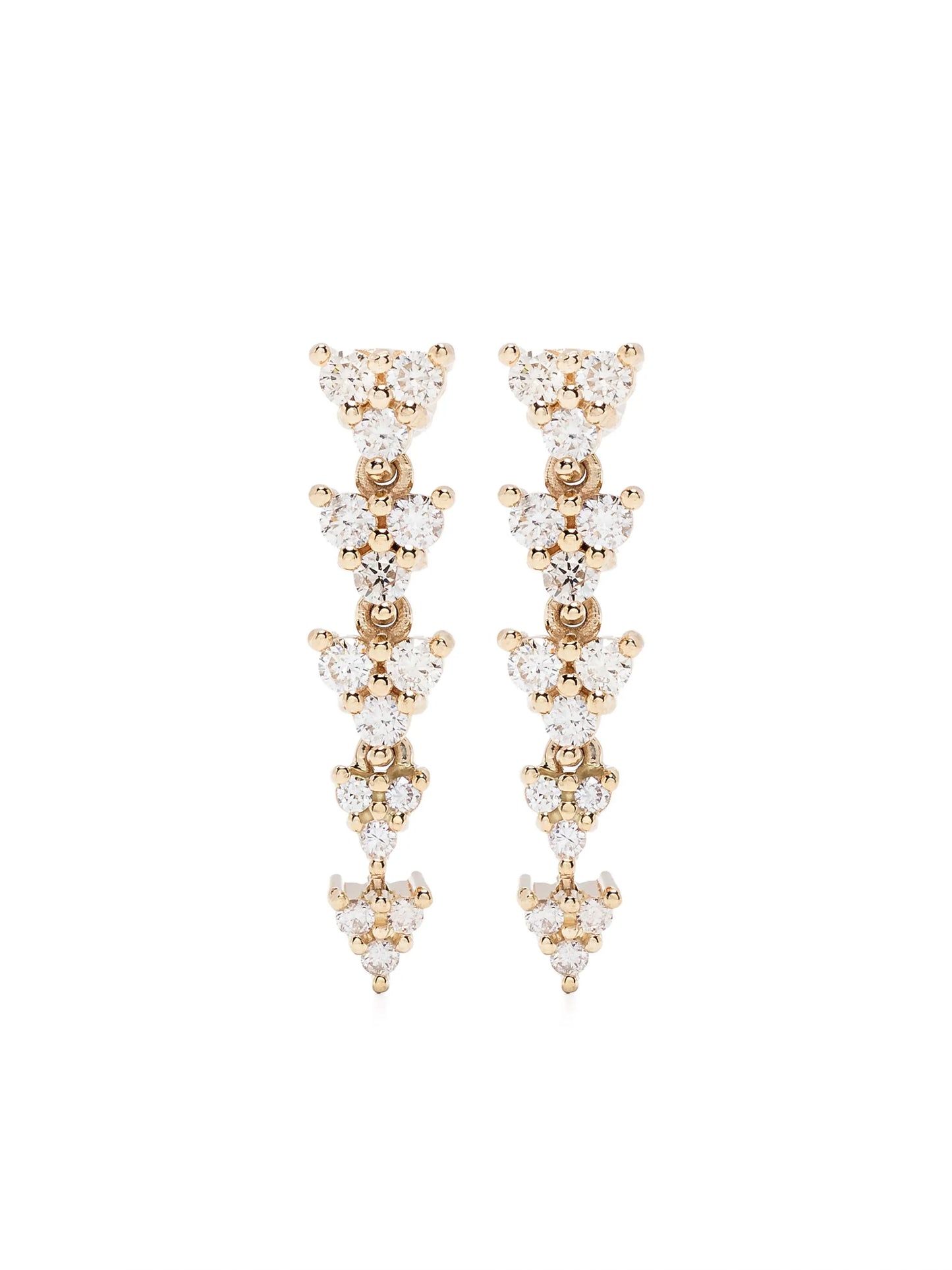 14kt yellow gold 5 Liz diamond drop earrings