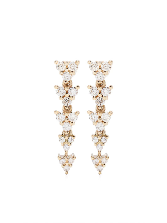 14kt yellow gold 5 Liz diamond drop earrings