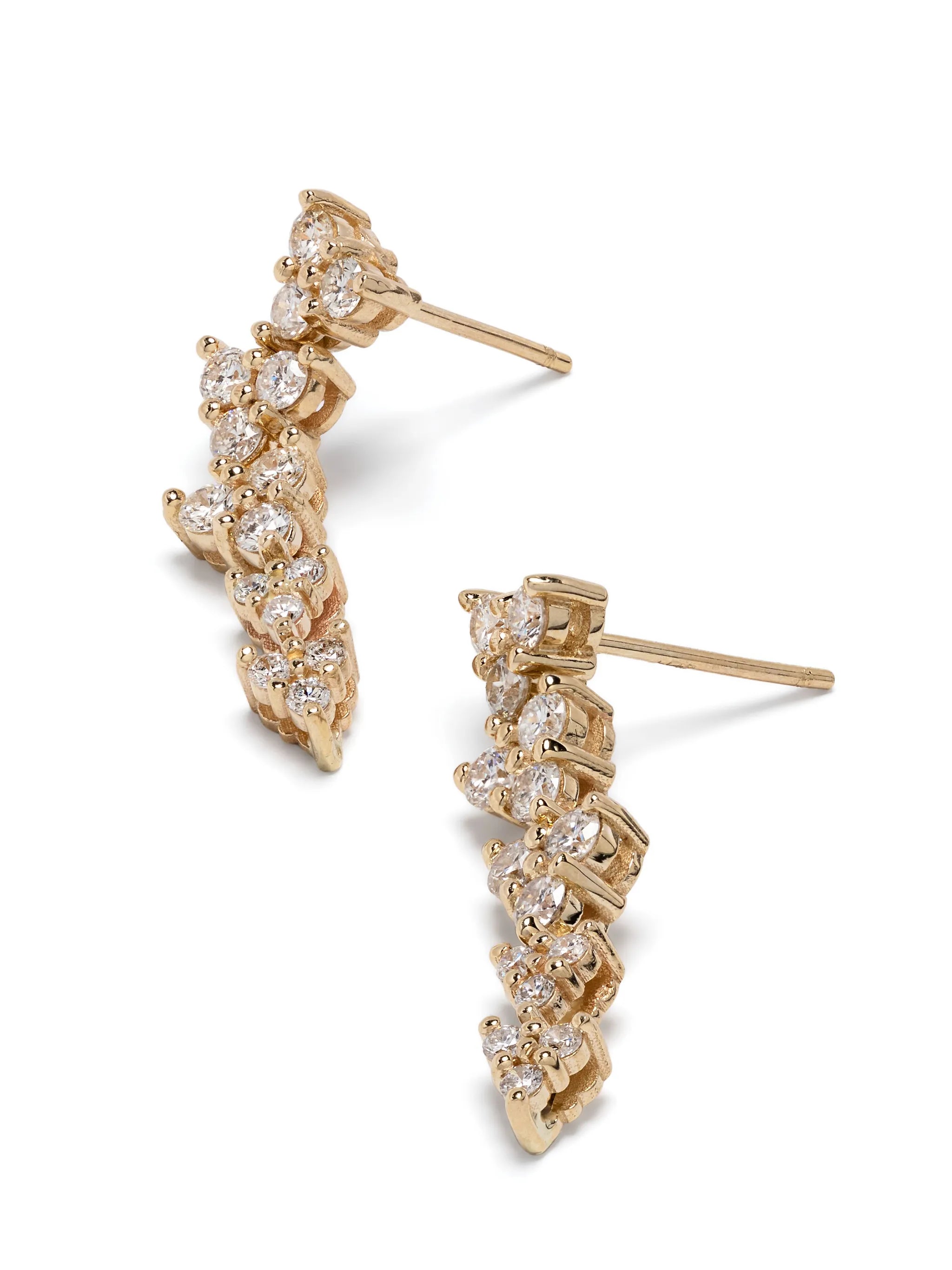 14kt yellow gold 5 Liz diamond drop earrings