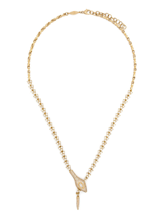 14kt yellow gold Elizabeth diamond necklace