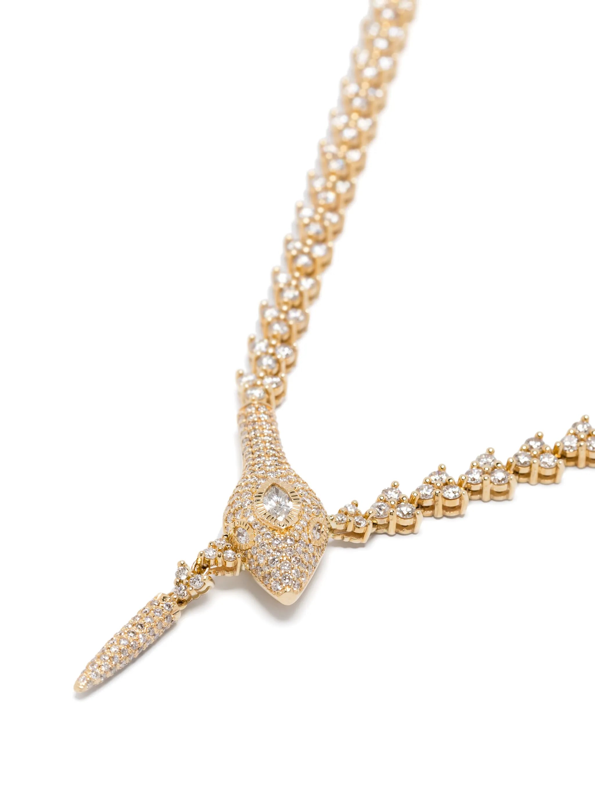 14kt yellow gold Elizabeth diamond necklace