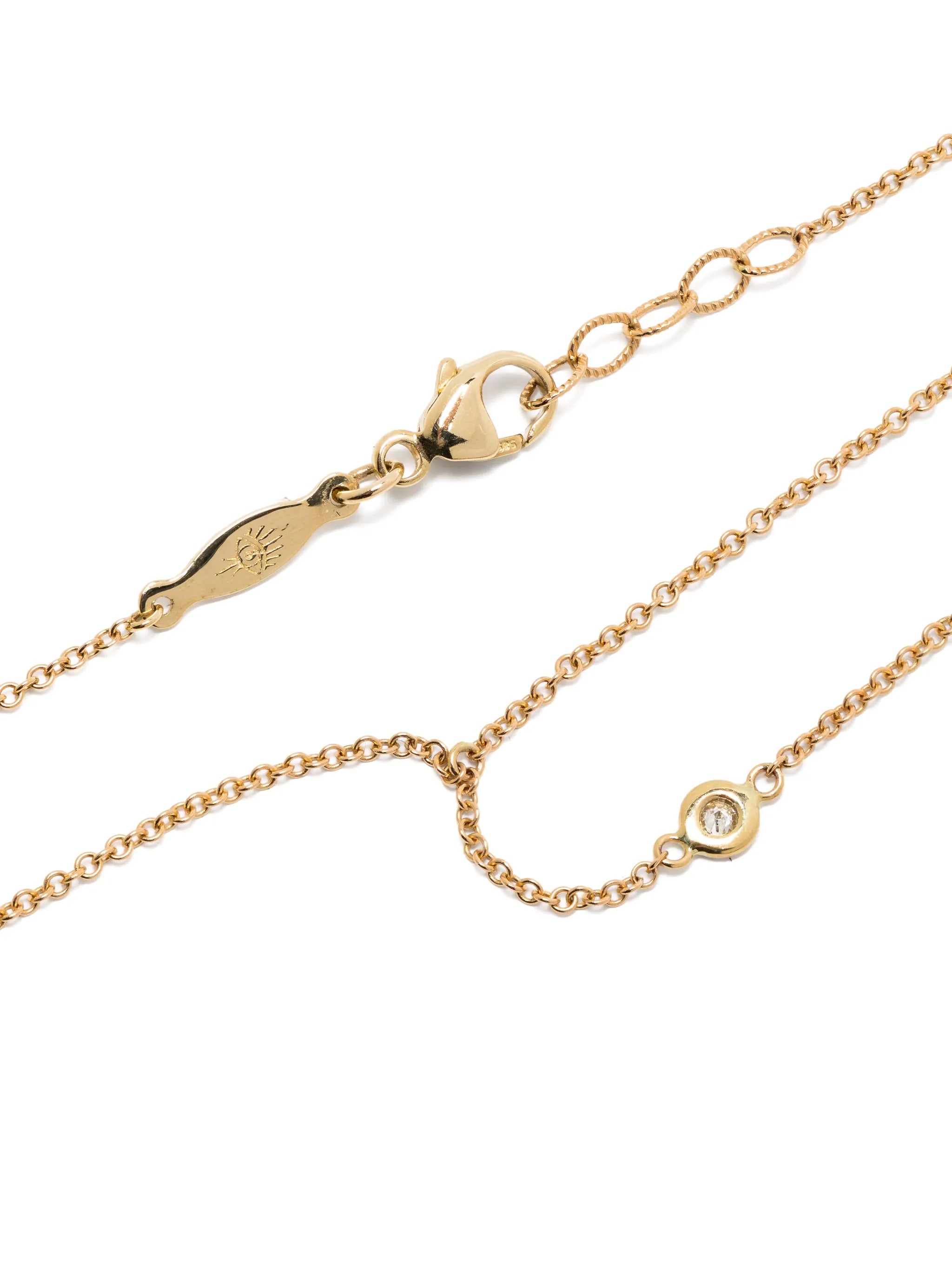 14kt yellow gold 3 Spaced Out diamond finger bracelet