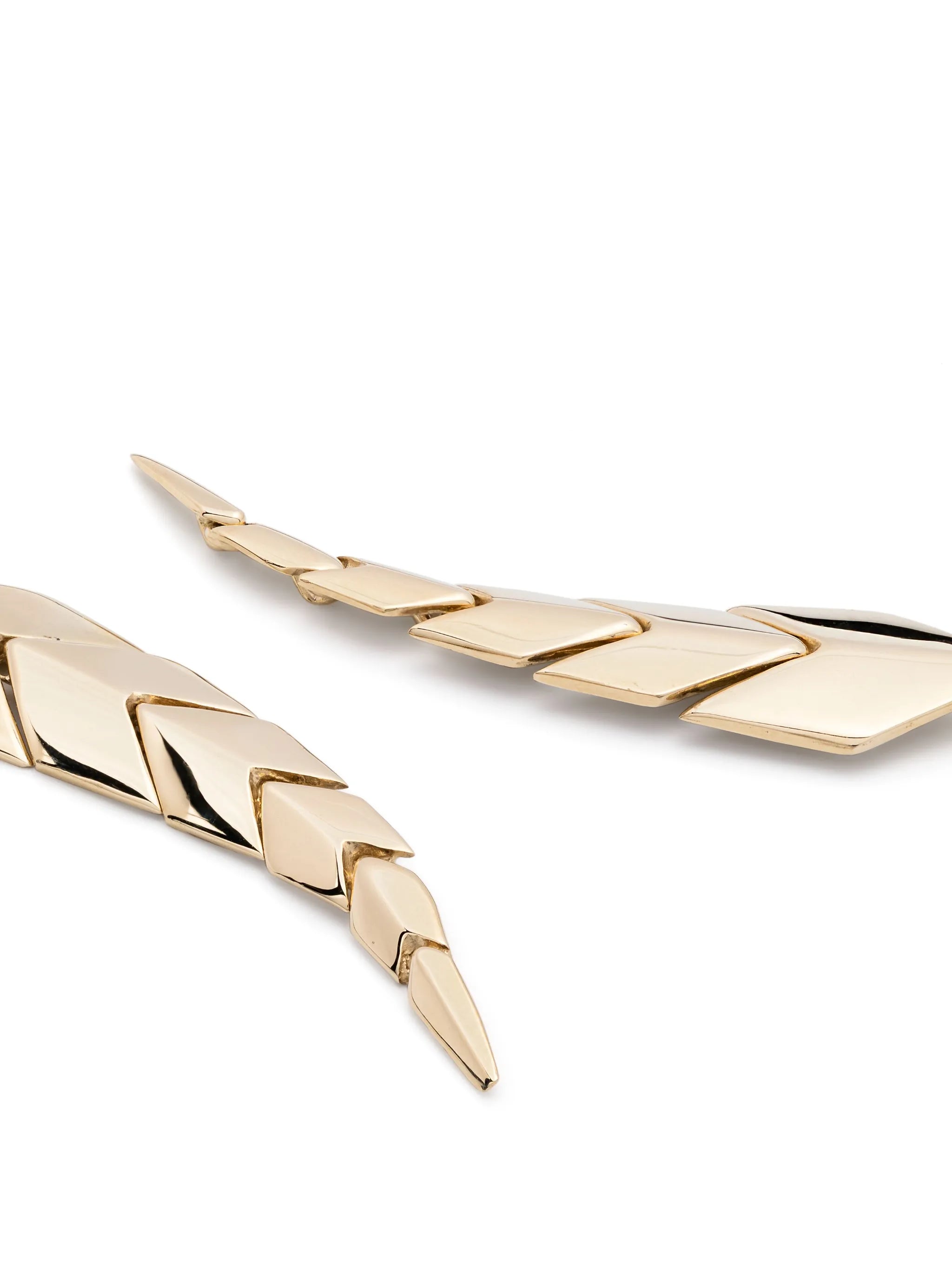 14kt yellow gold Small Fishtail drop earrings